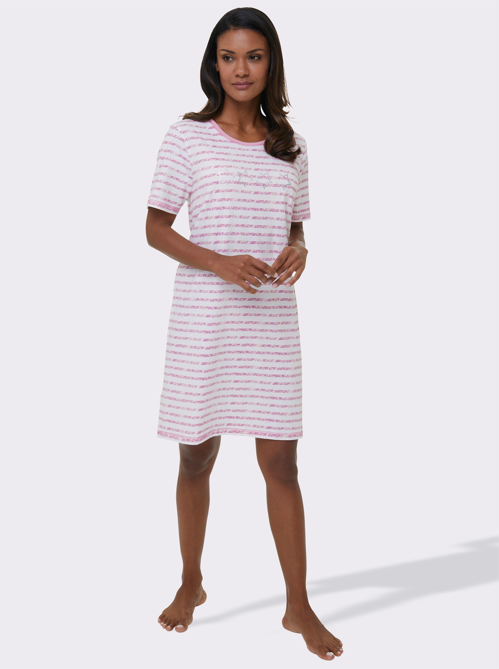 wäschepur Kurzarm Sleepshirts - erika + erika-gestreift