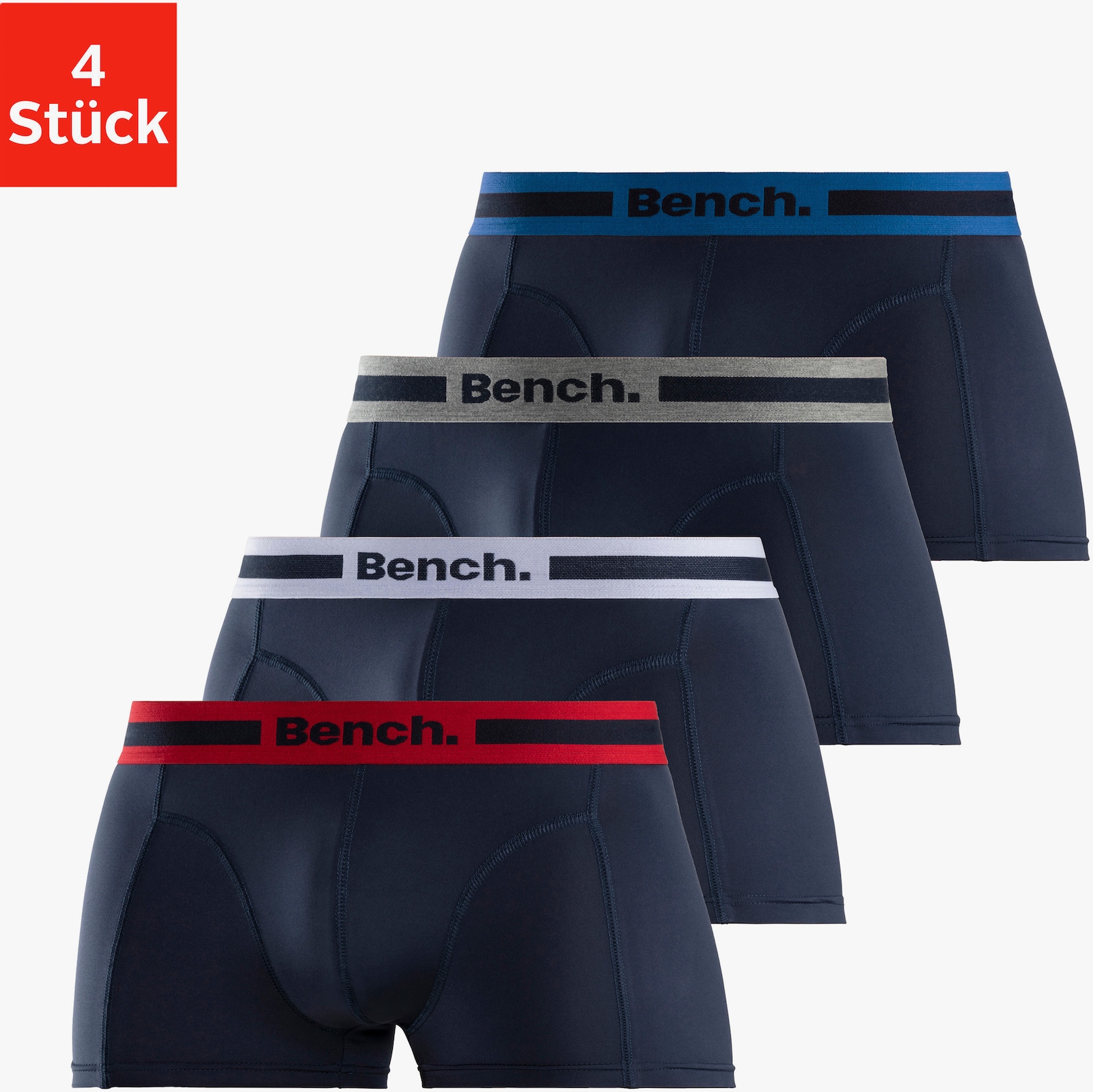 Bench. Functionele boxer - navy/rood, navy/grijs gemêleerd, navy/blauw, navy/wit