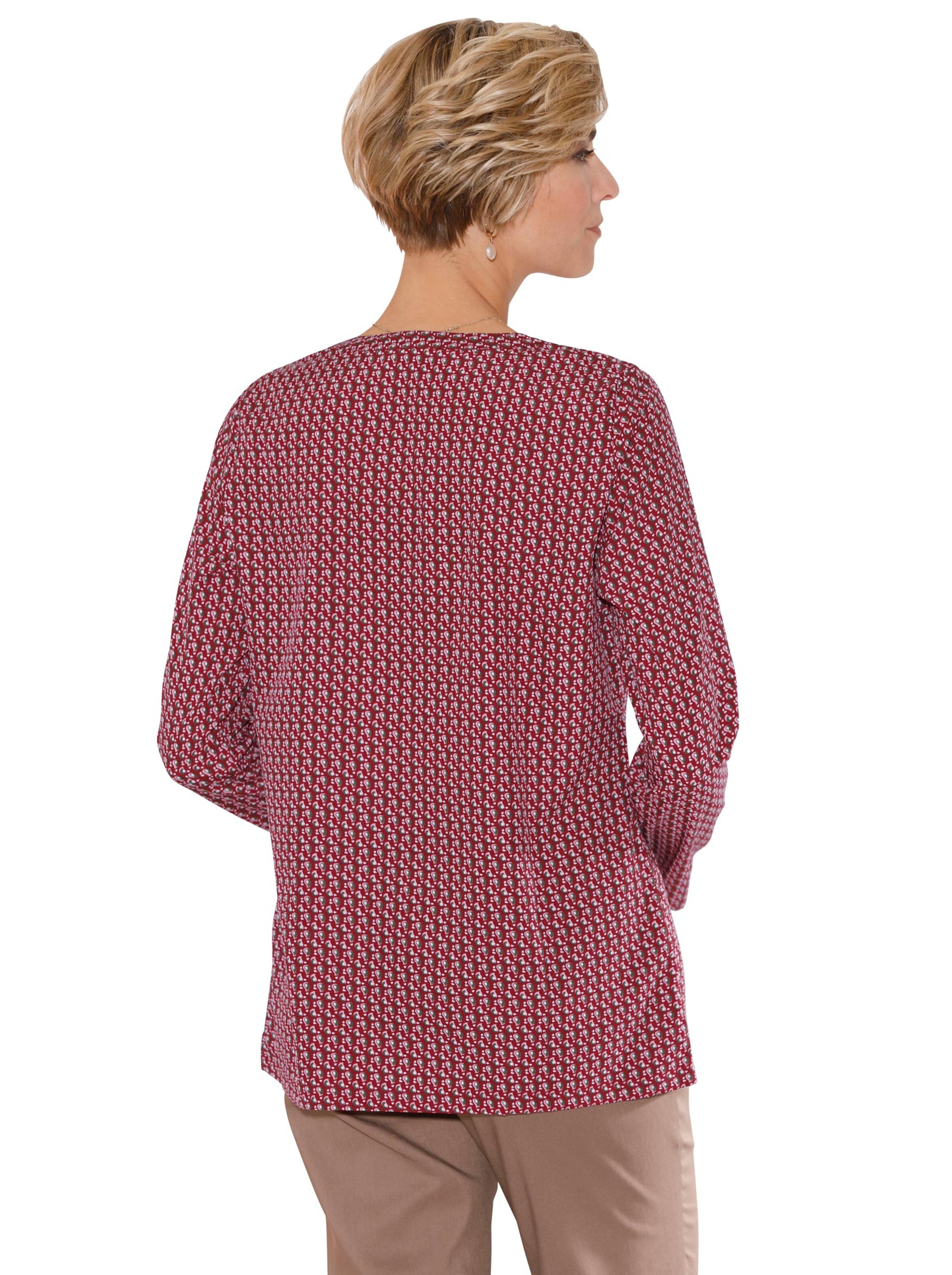 Bluse - bordeaux-gemustert