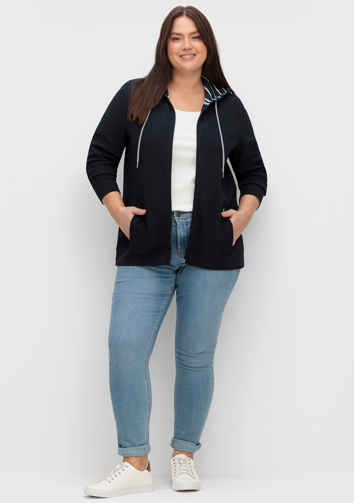 sheego Sweatjacke - nachtblau
