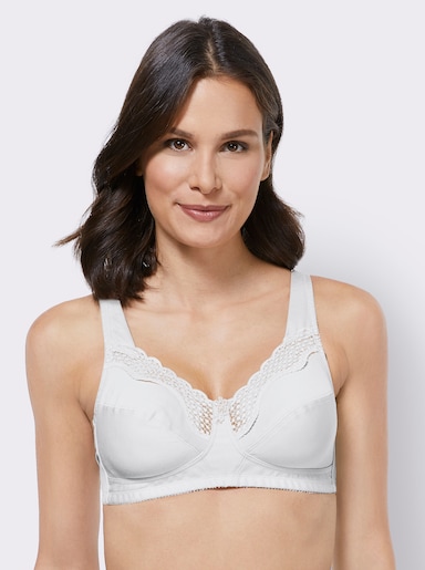 Exquisite Form BH ohne Bügel mit Spitze - weiß