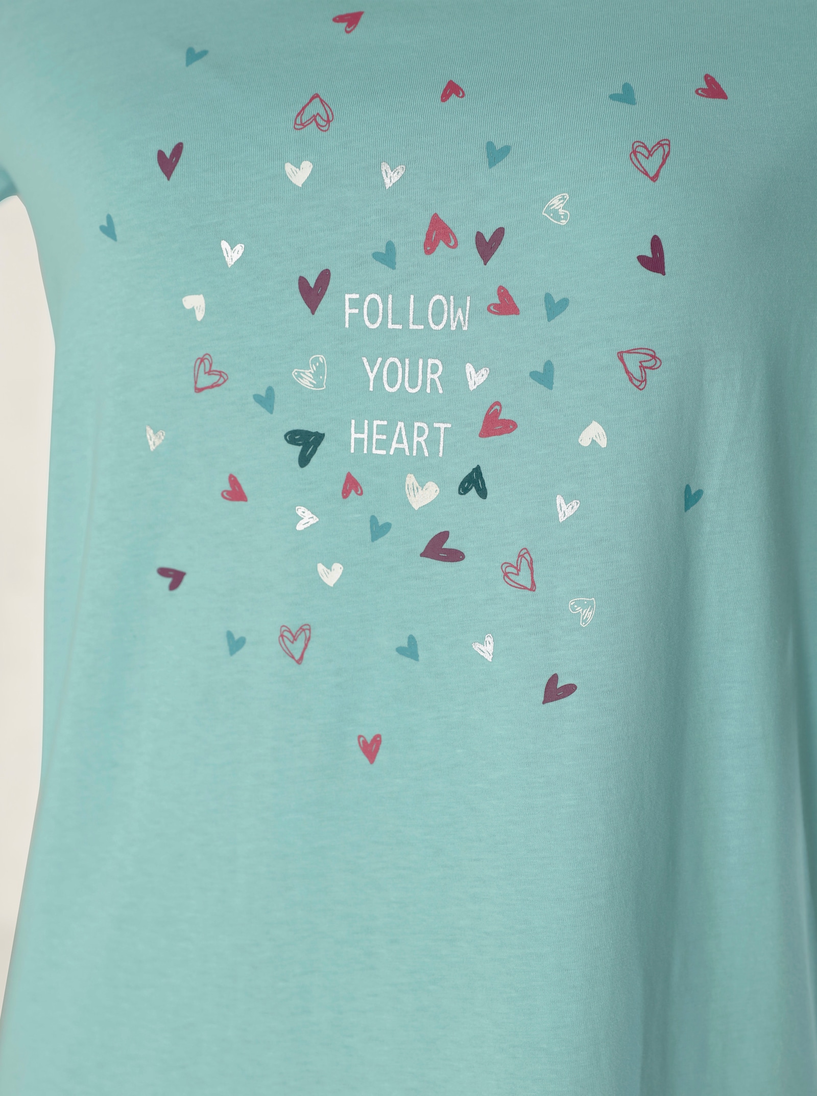 Nachthemden met korte mouwen, bedrukt - mint + mauve