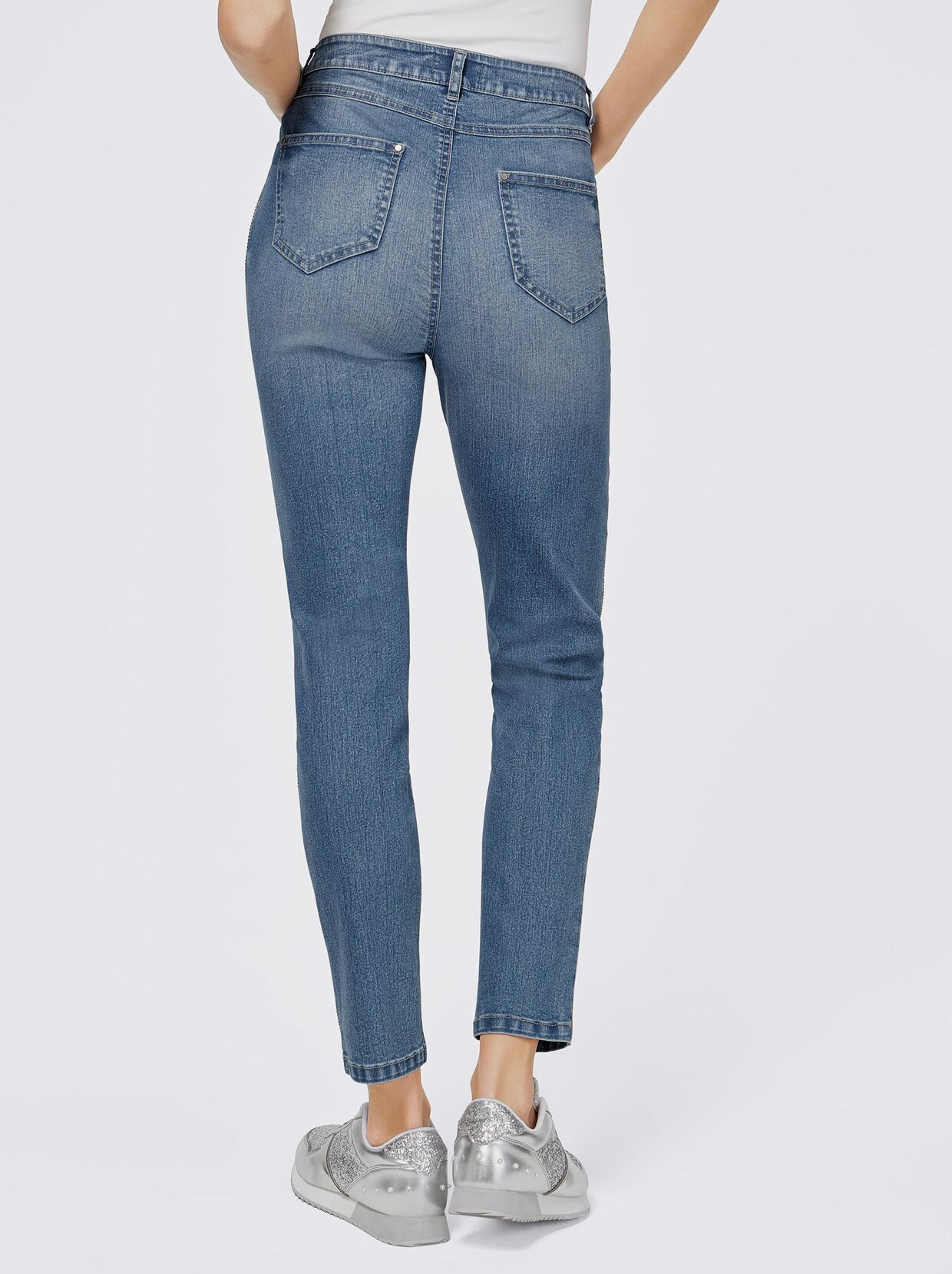 Rechte jeans - blue-stonewashed