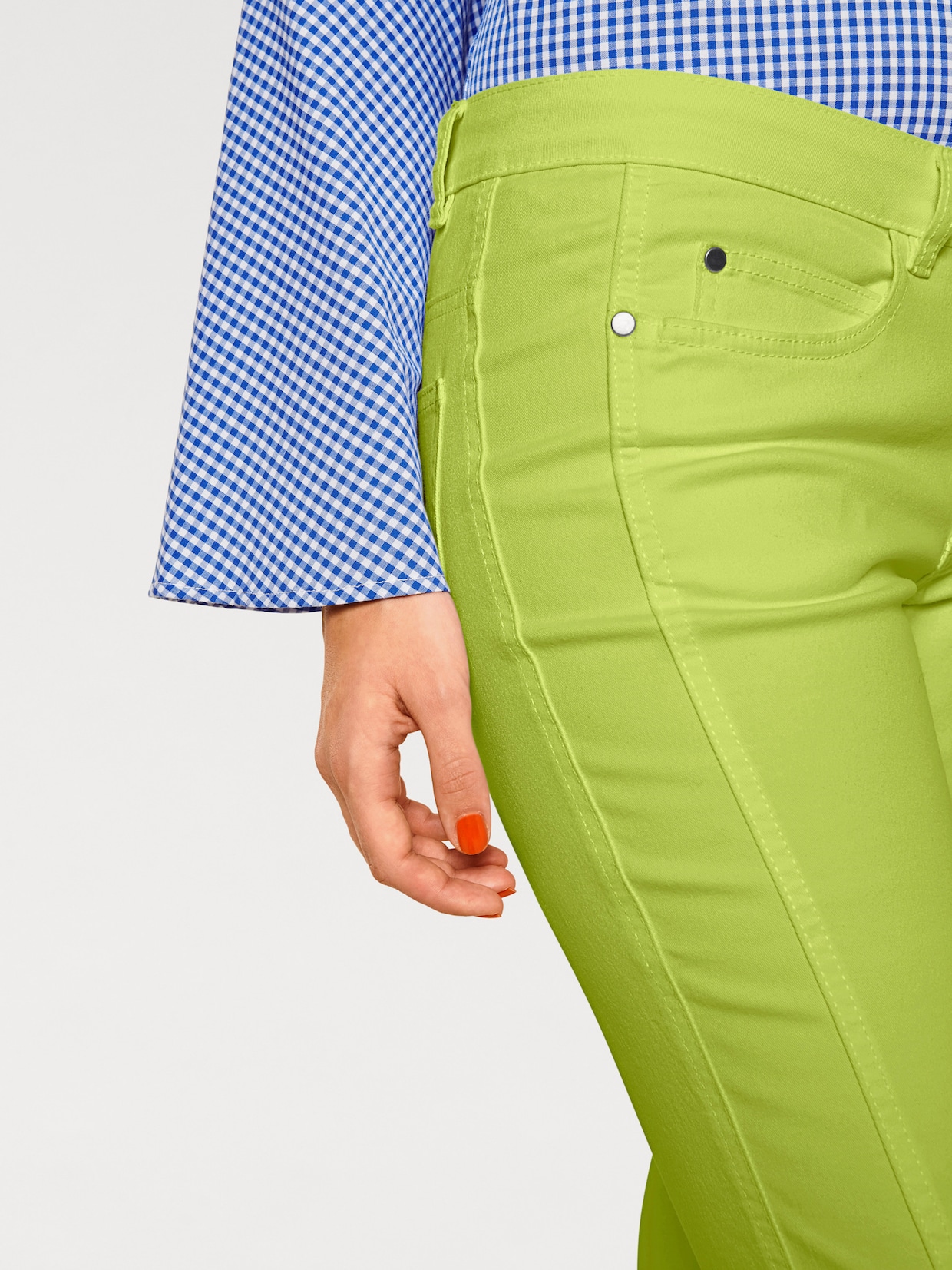 heine Pantalon skinny - vert kiwi