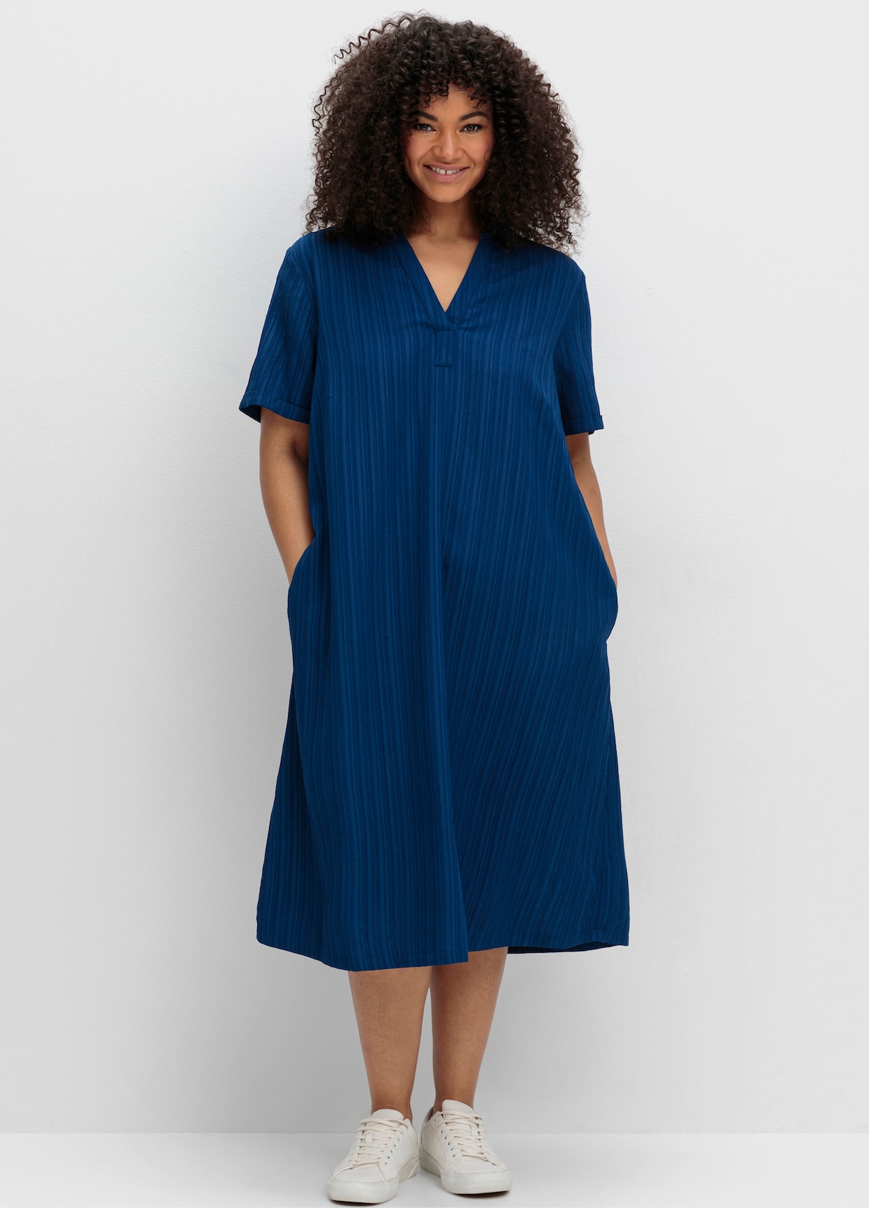 sheego Polokleid - blaubeere