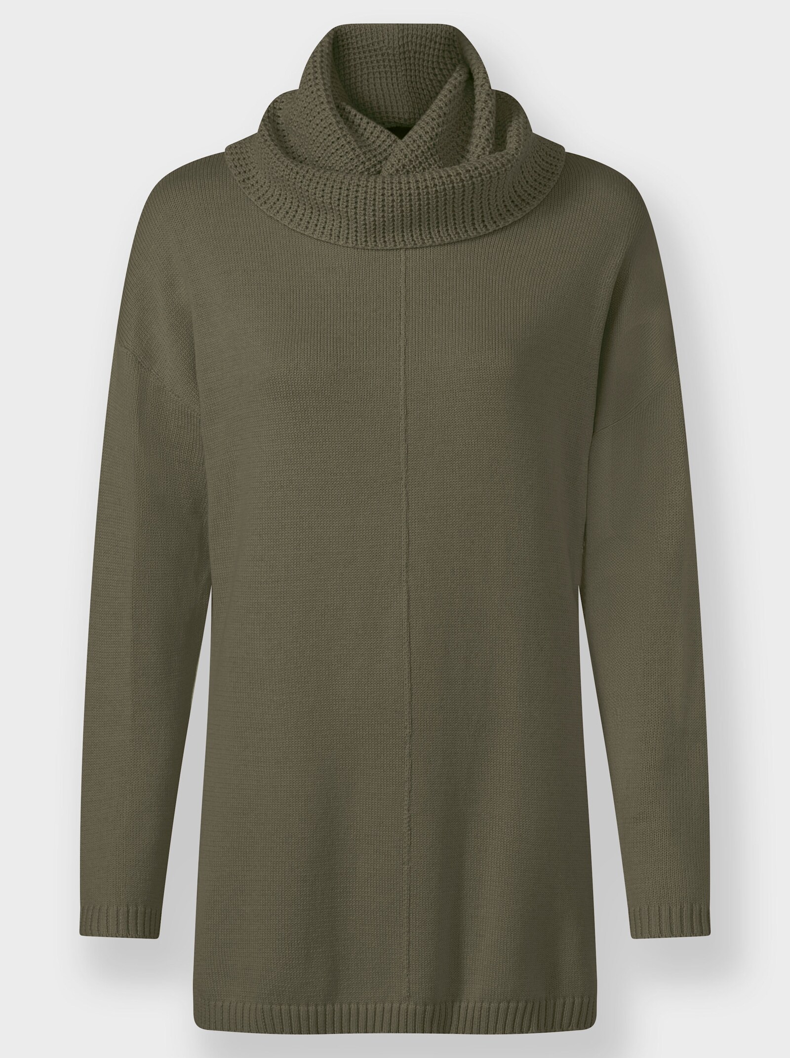 heine Longpullover mit halsfernem Rollkragen - khaki