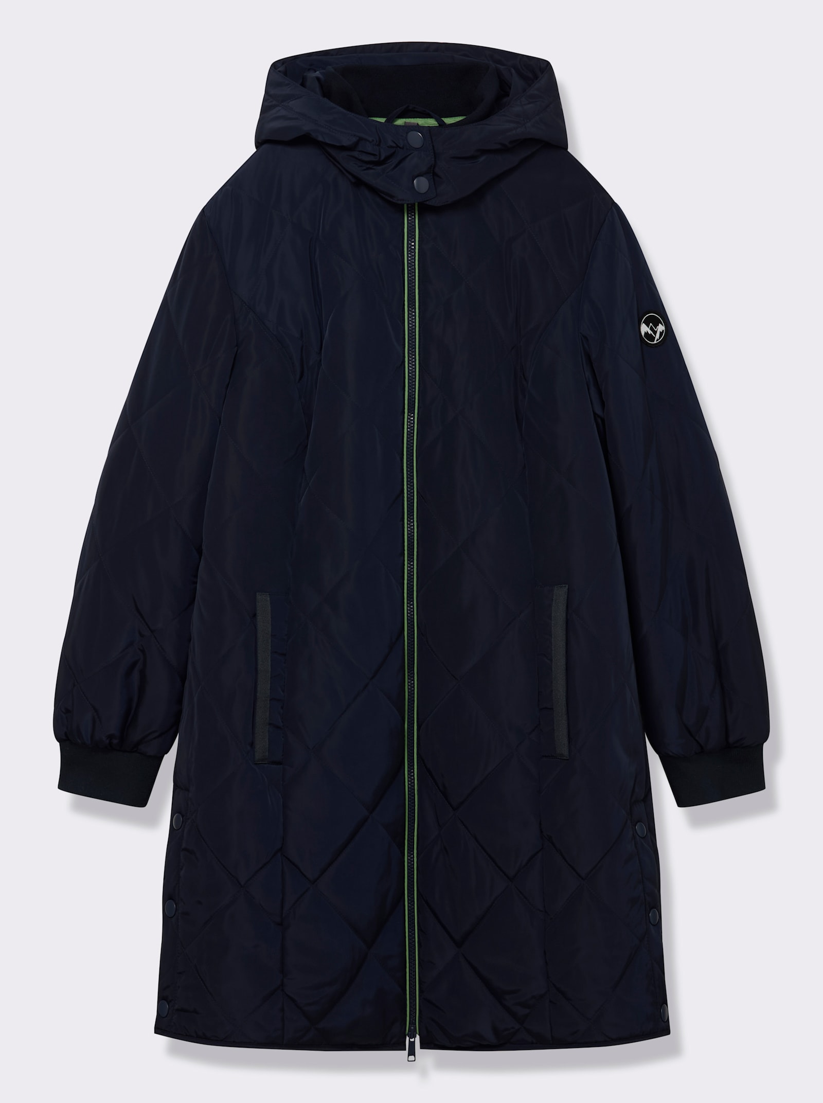 sheego Steppjacke mit abnehmbarer Kapuze - tiefblau