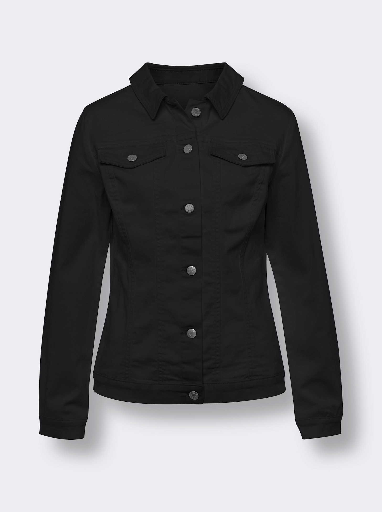 heine Jacke mit Hemdkragen - schwarz