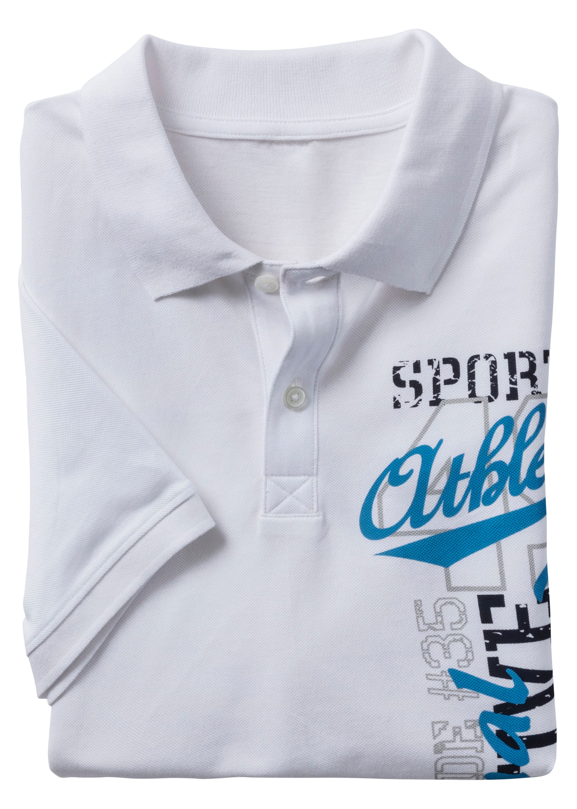 Wo ist günstig Kaufen-Poloshirt in weiß von heine. Poloshirt in weiß von heine <![CDATA[Poloshirt von John Devin mit stylischem Print. Mit Knopfleiste und klassischem Polokragen. Ärmel mit schmalen Rippbündchen. Aus reiner Baumwolle.]]>. 
