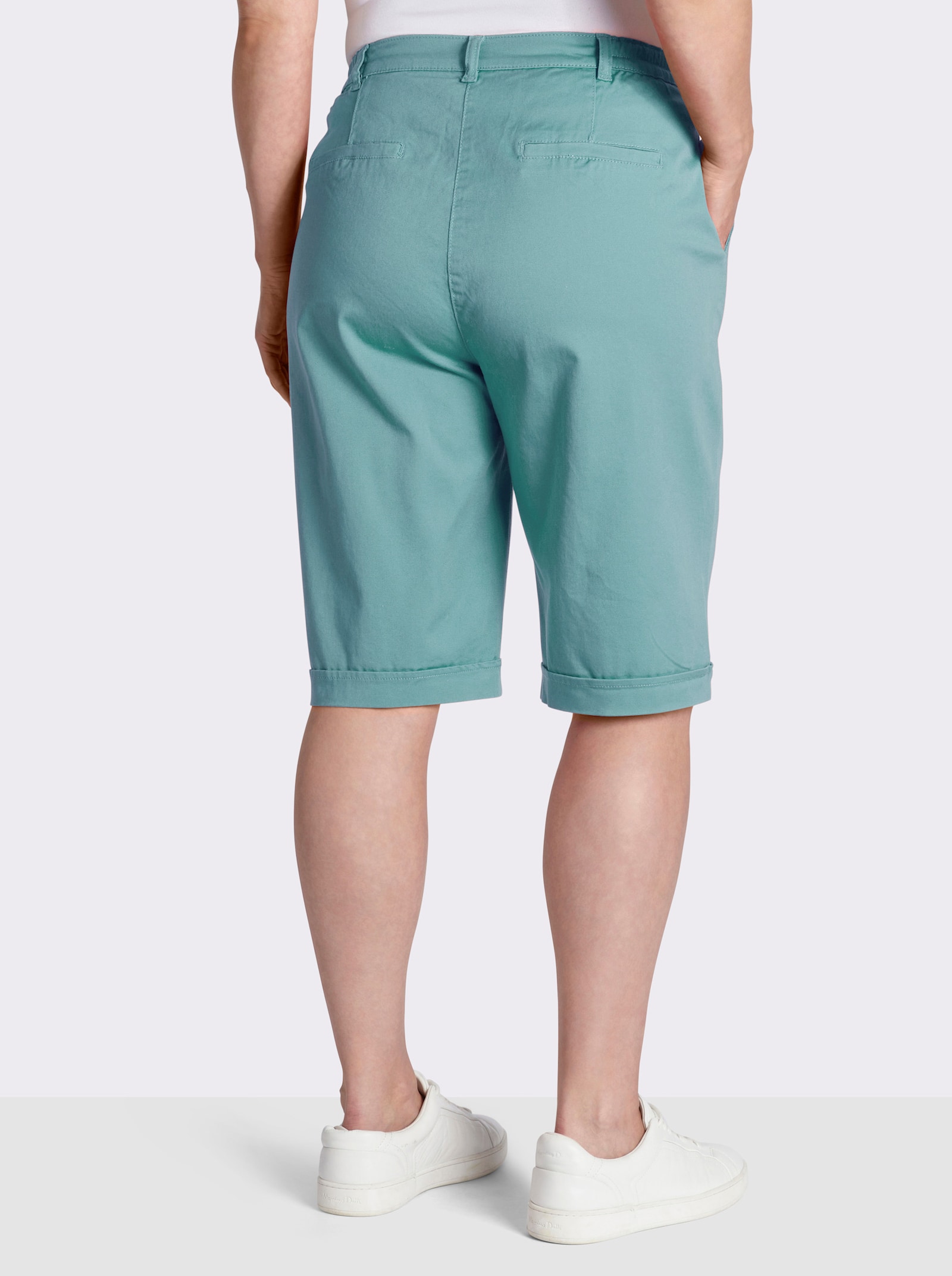 Jeansbermudas mit Dehnbund hinten - ozean