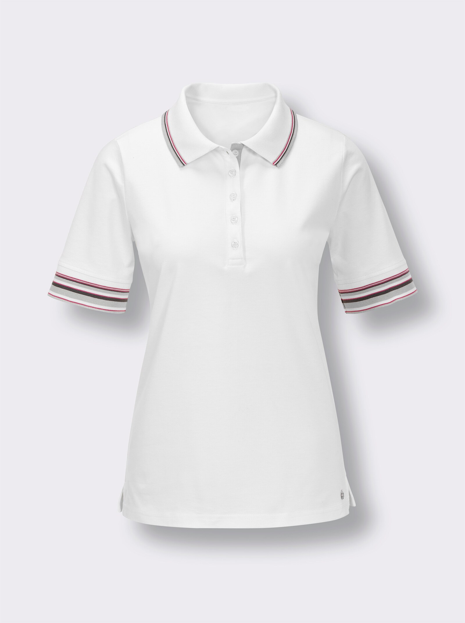CREATION L PREMIUM Poloshirt in Pikee-Qualität - ecru