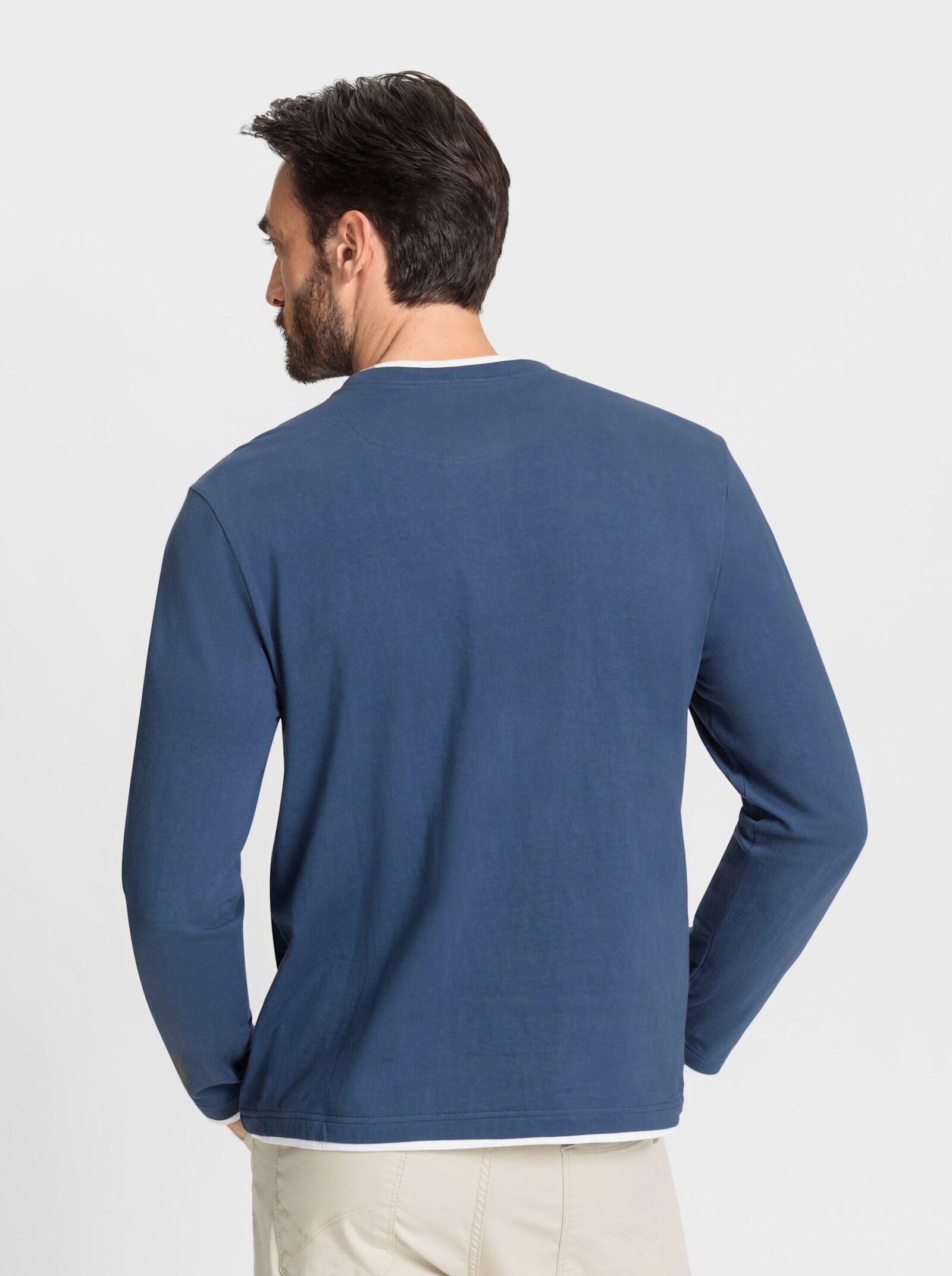 Catamaran Langarmshirt im Doppelpack - jeansblau + aquapetrol