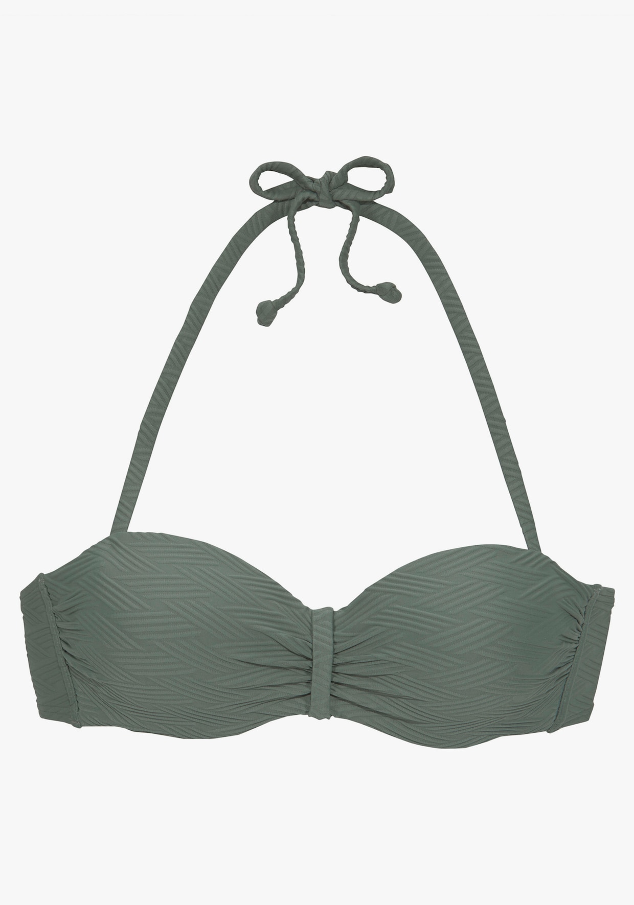 Sunseeker haut de bikini bandeau à armatures - vert olive