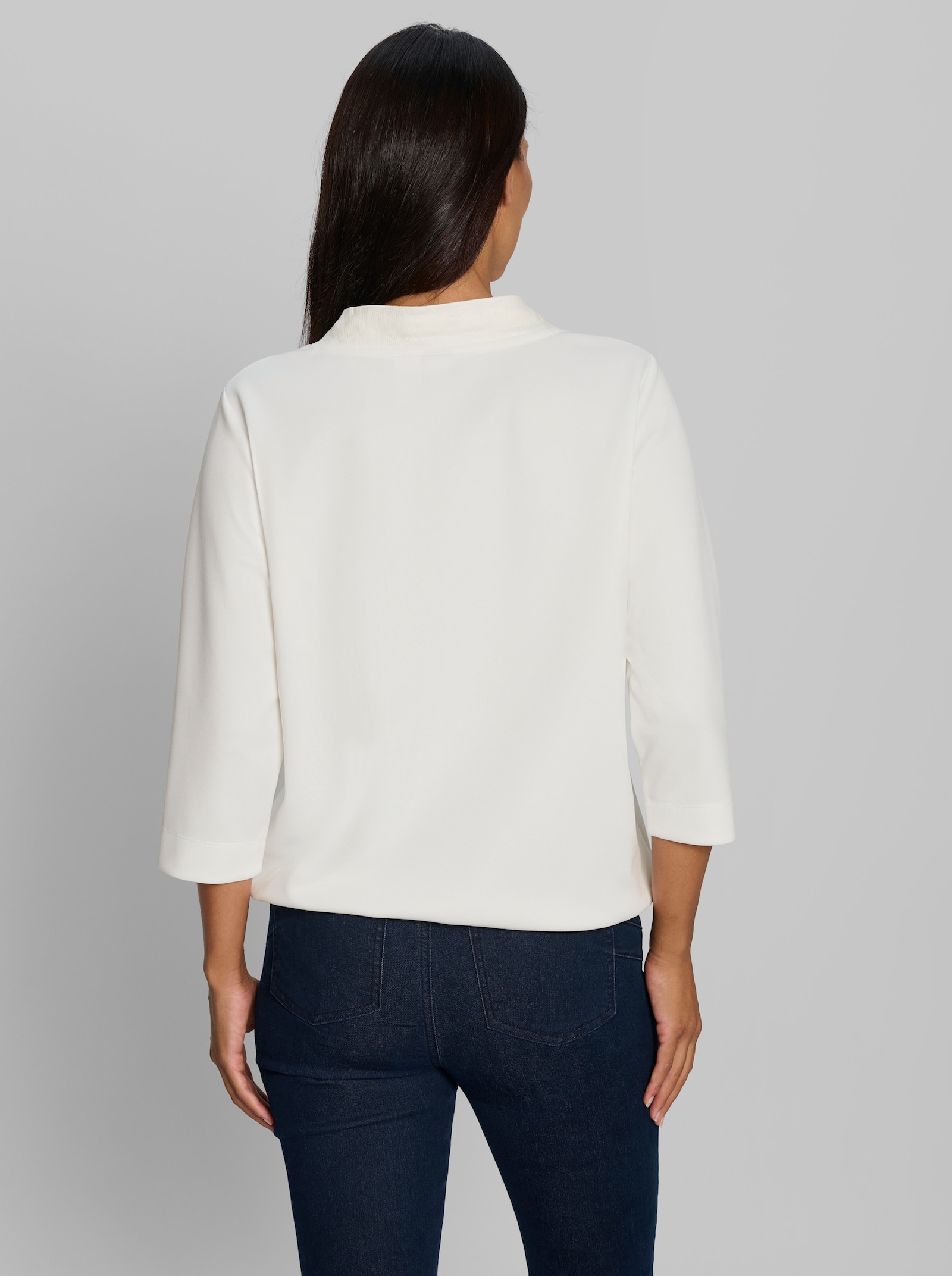 heine Sweatshirt mit V-Ausschnitt - ecru