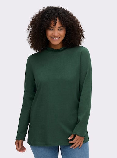 sheego Rollkragenshirt - moos