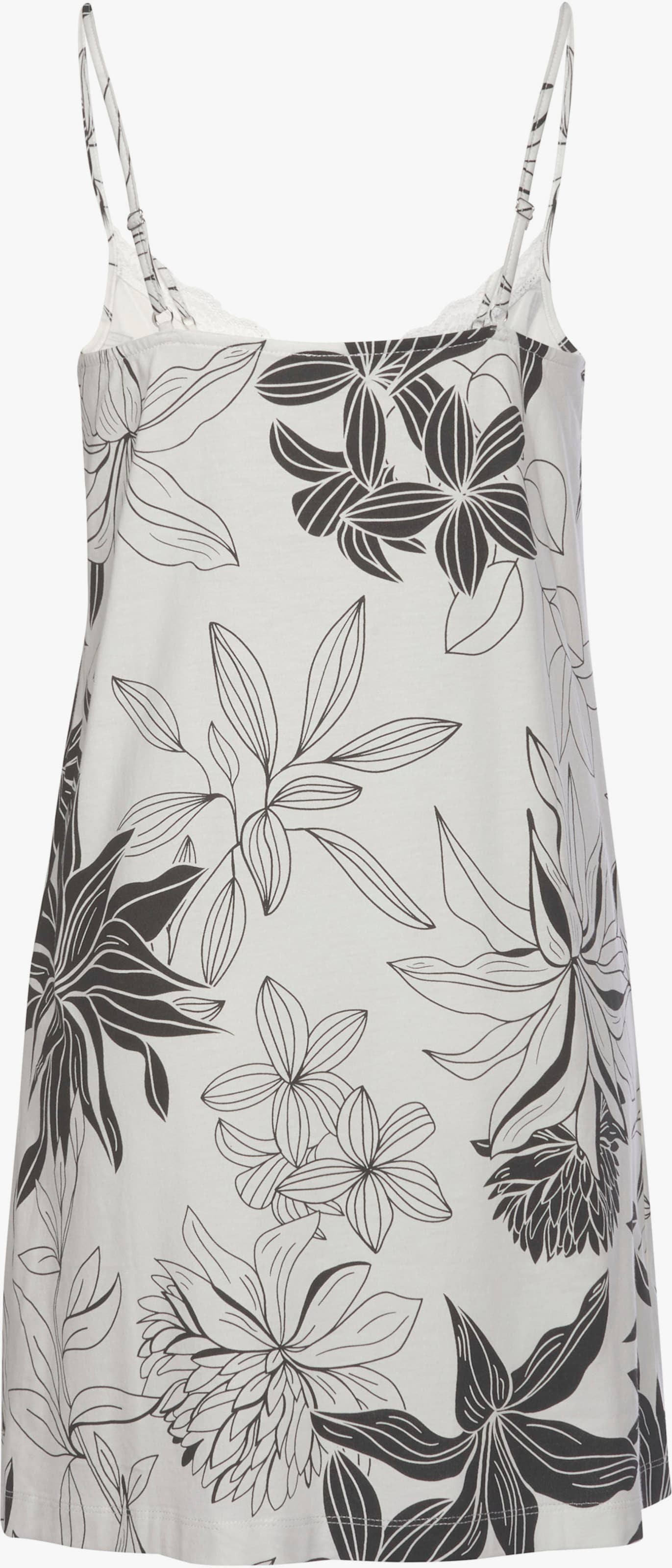 LASCANA Negligé - ecru/bloemenmotief