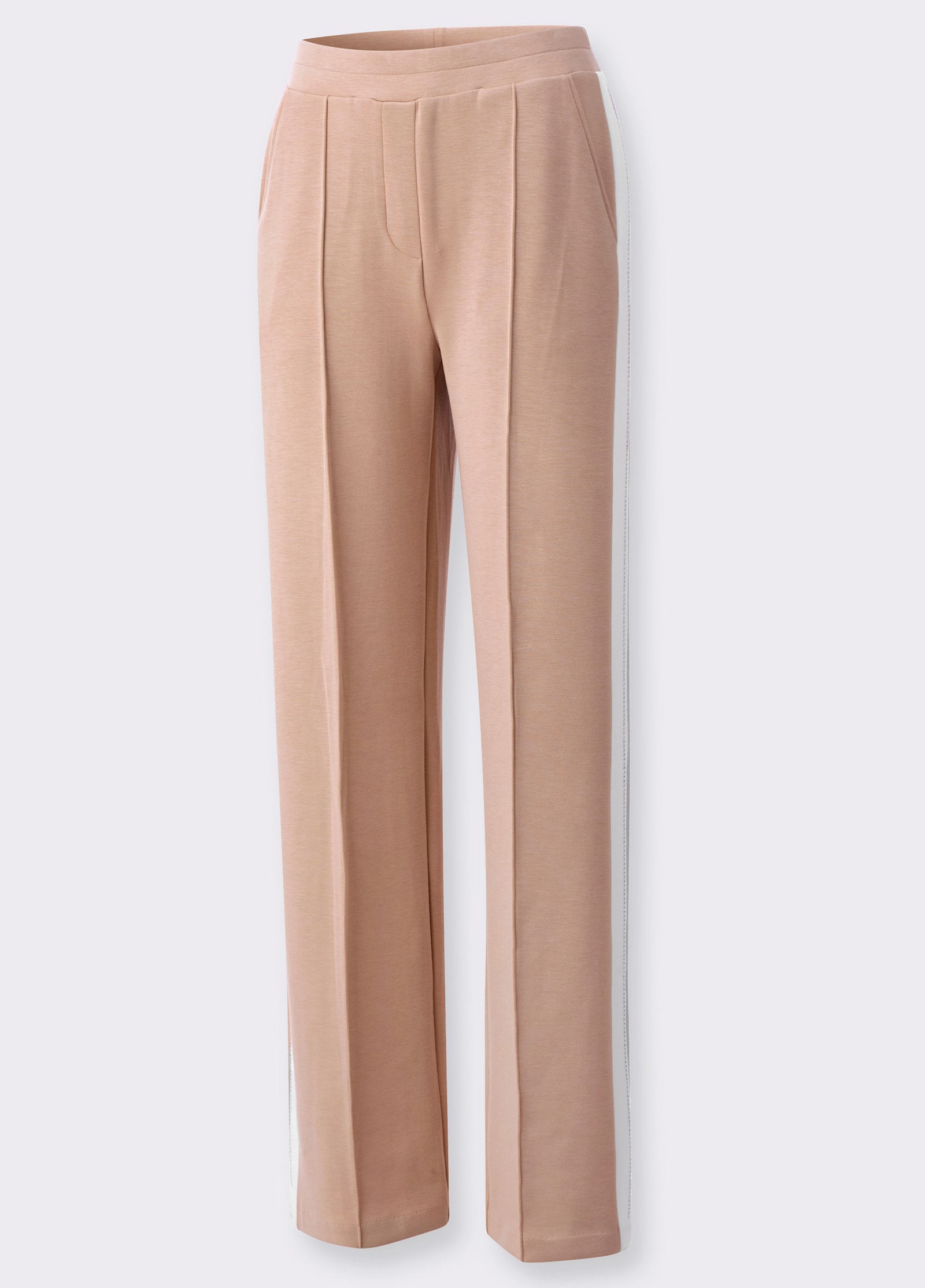 heine Jerseyhose mit Galonstreifen - beige-ecru