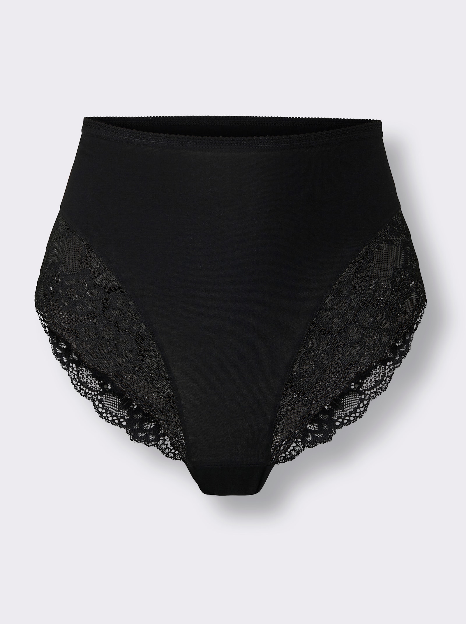 wäschepur Tailleslip met kant - zwart