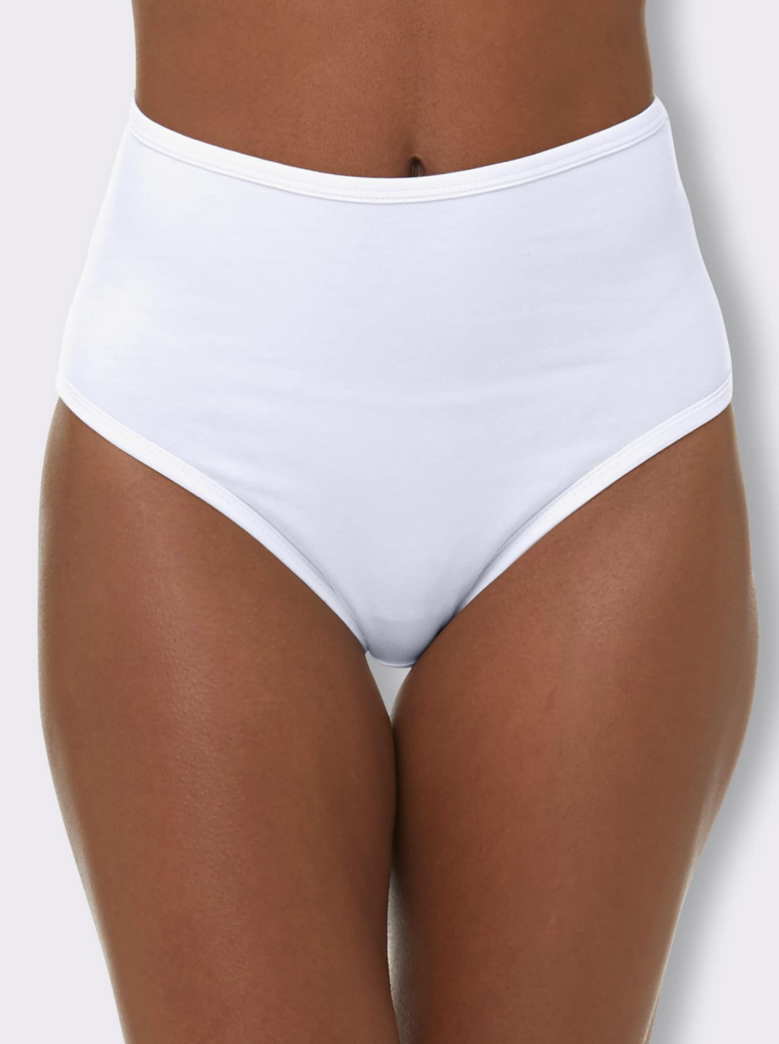 wäschepur Kalhotky s pasem a elastickými dolními lemy - 3 kusy bílá