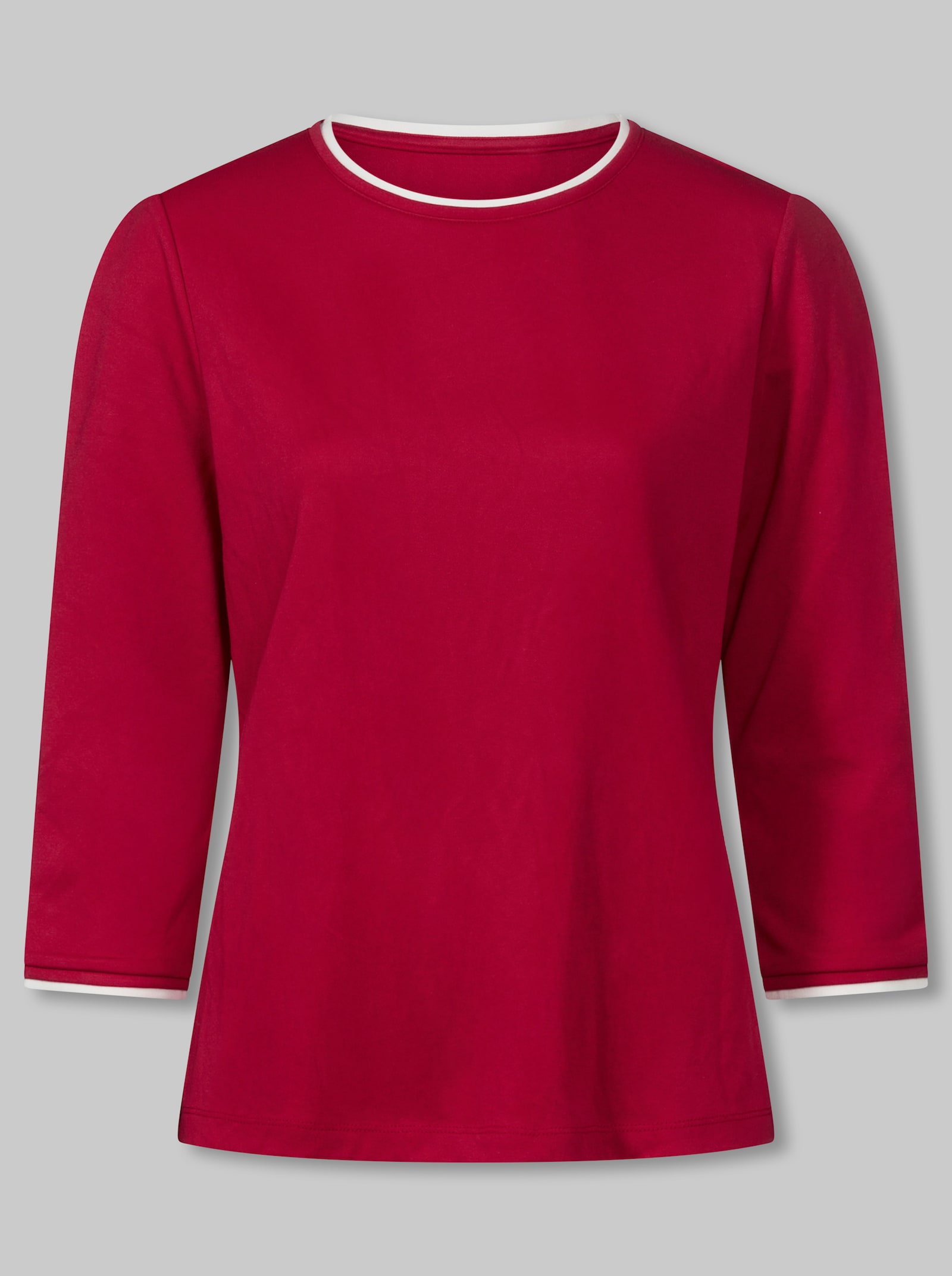 heine Langarmshirt mit Kontrast-Details - rot