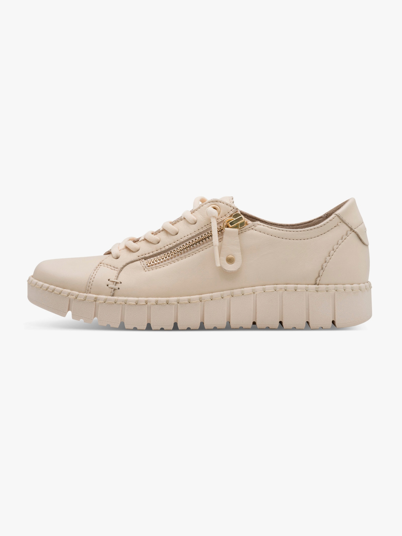 Jana Sneaker mit Zipper - beige