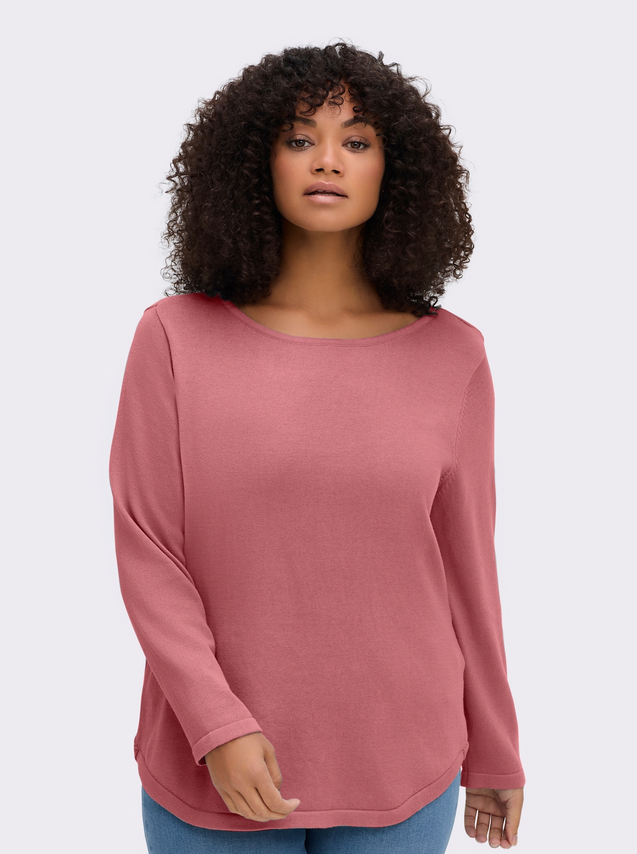 Rundhalspullover mit U-Boot-Ausschnitt - erika