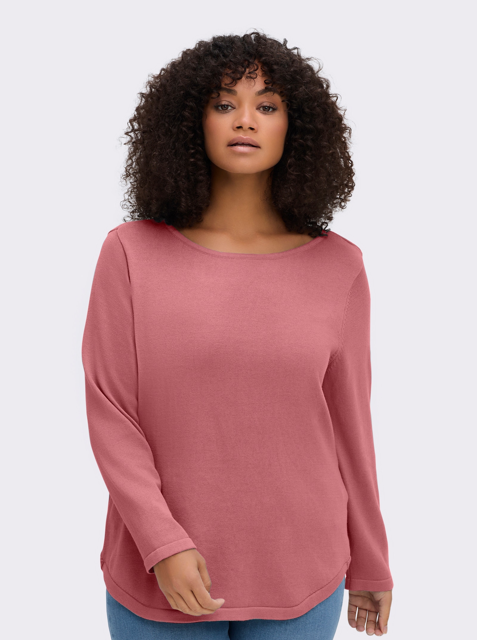 Rundhalspullover mit U-Boot-Ausschnitt - erika