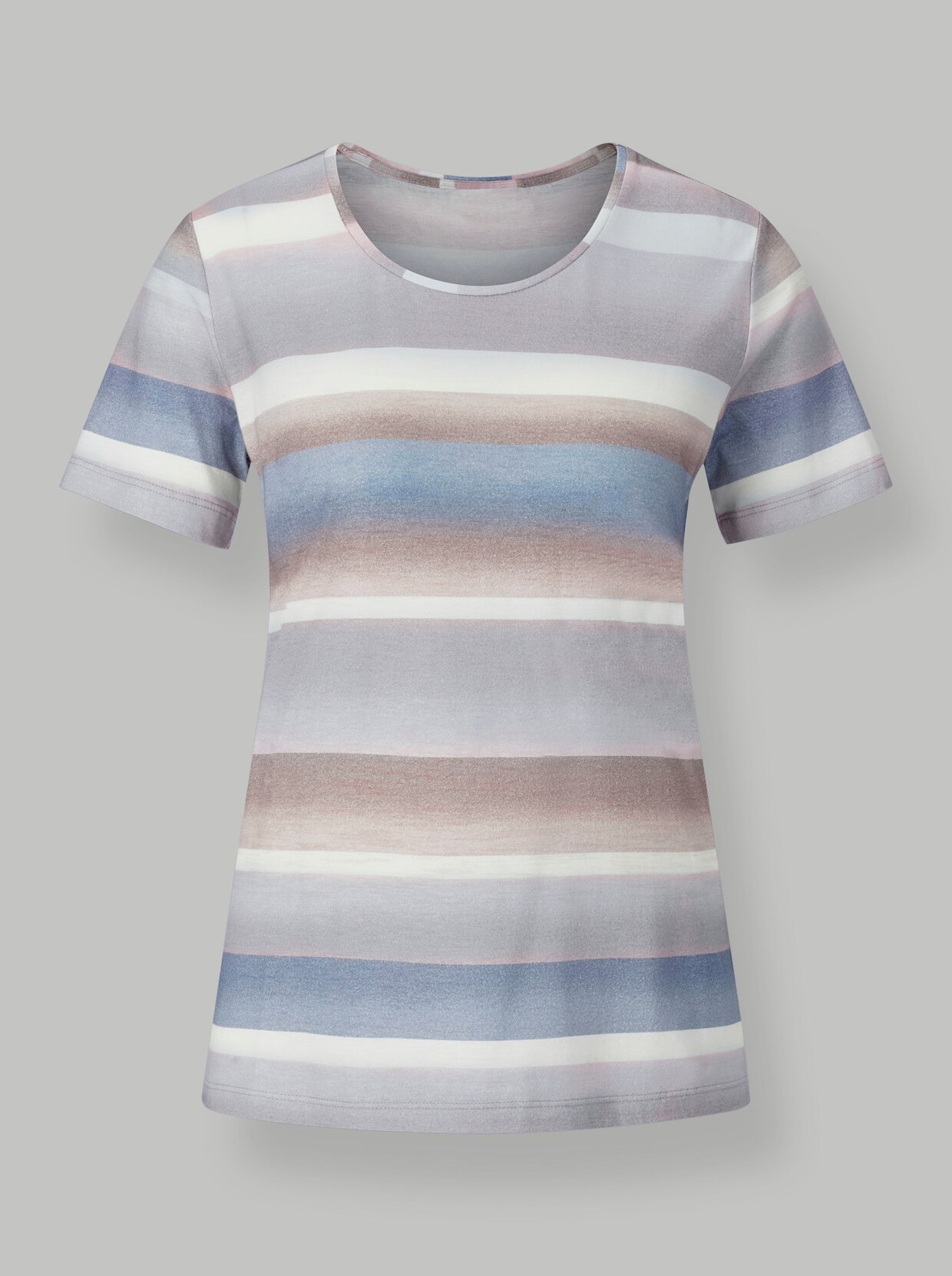Shirt met ronde hals - grijs geprint