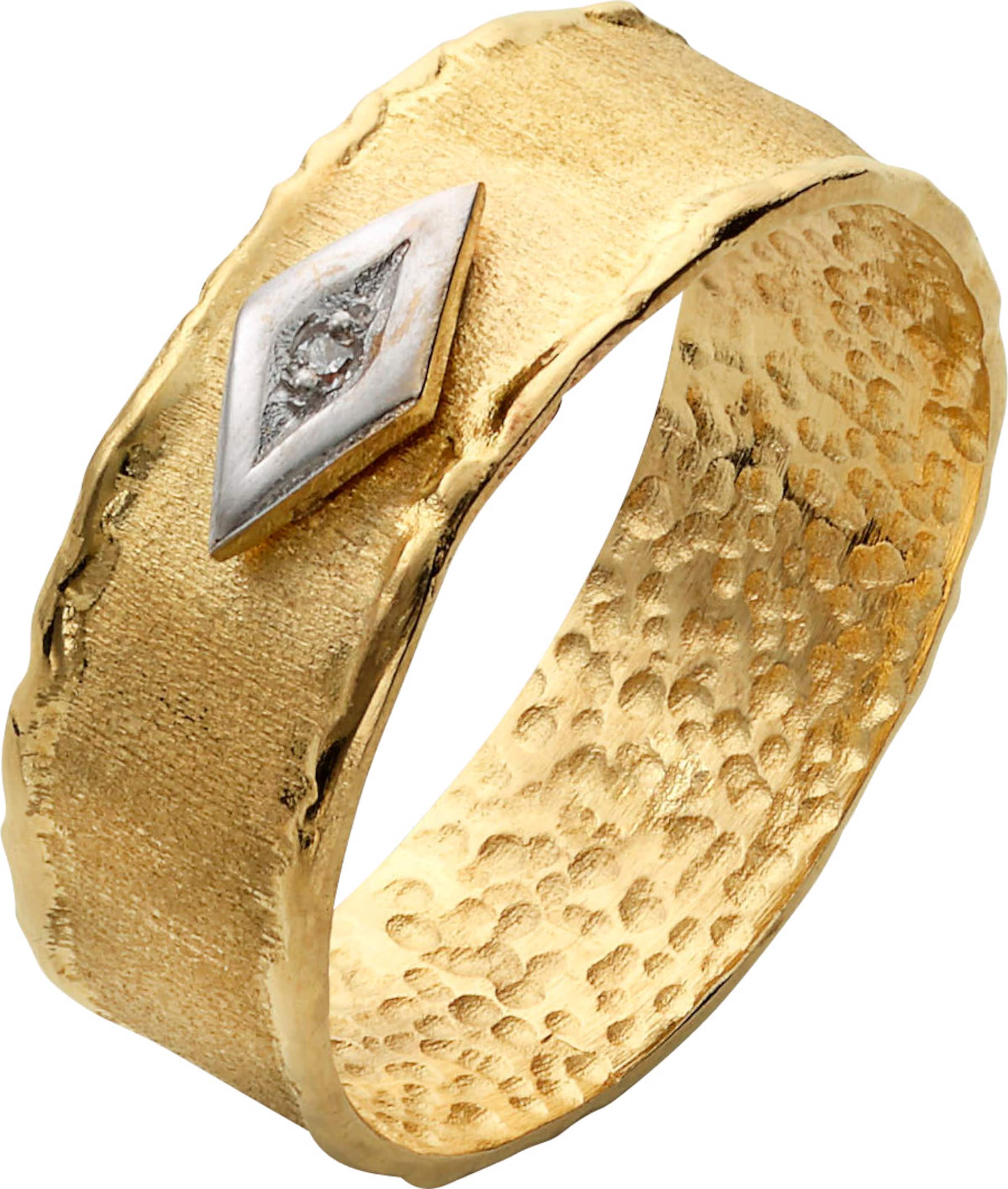 des modernen günstig Kaufen-Ring in Gelbgold 375 von heine. Ring in Gelbgold 375 von heine <![CDATA[Im modernen Design: Ring mit wertvollem Diamant. Aus 375 Gelbgold, mattiert.]]>. 
