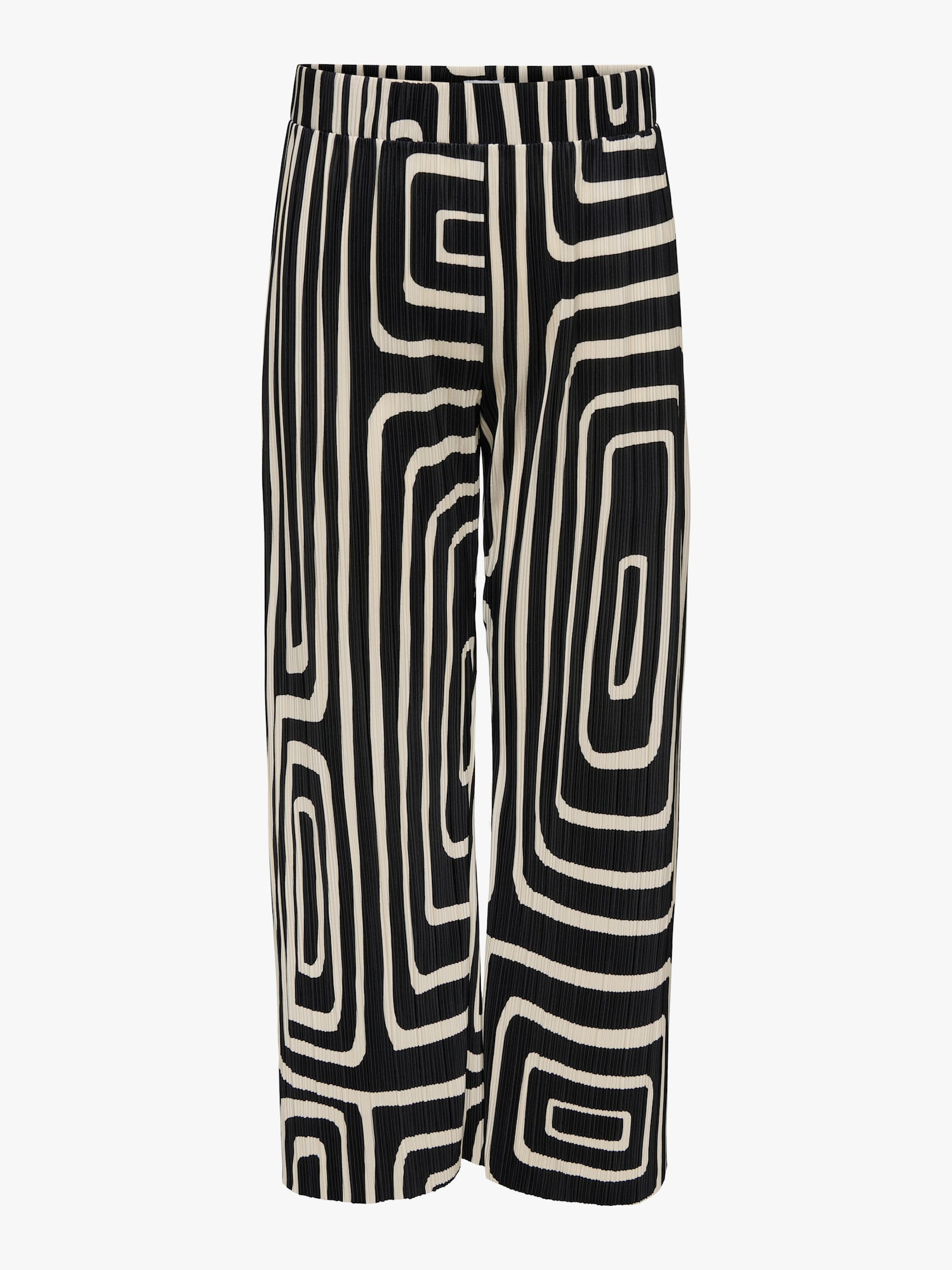 ONLY CARMAKOMA Schlupfhose - black aop:oatmeal graphic