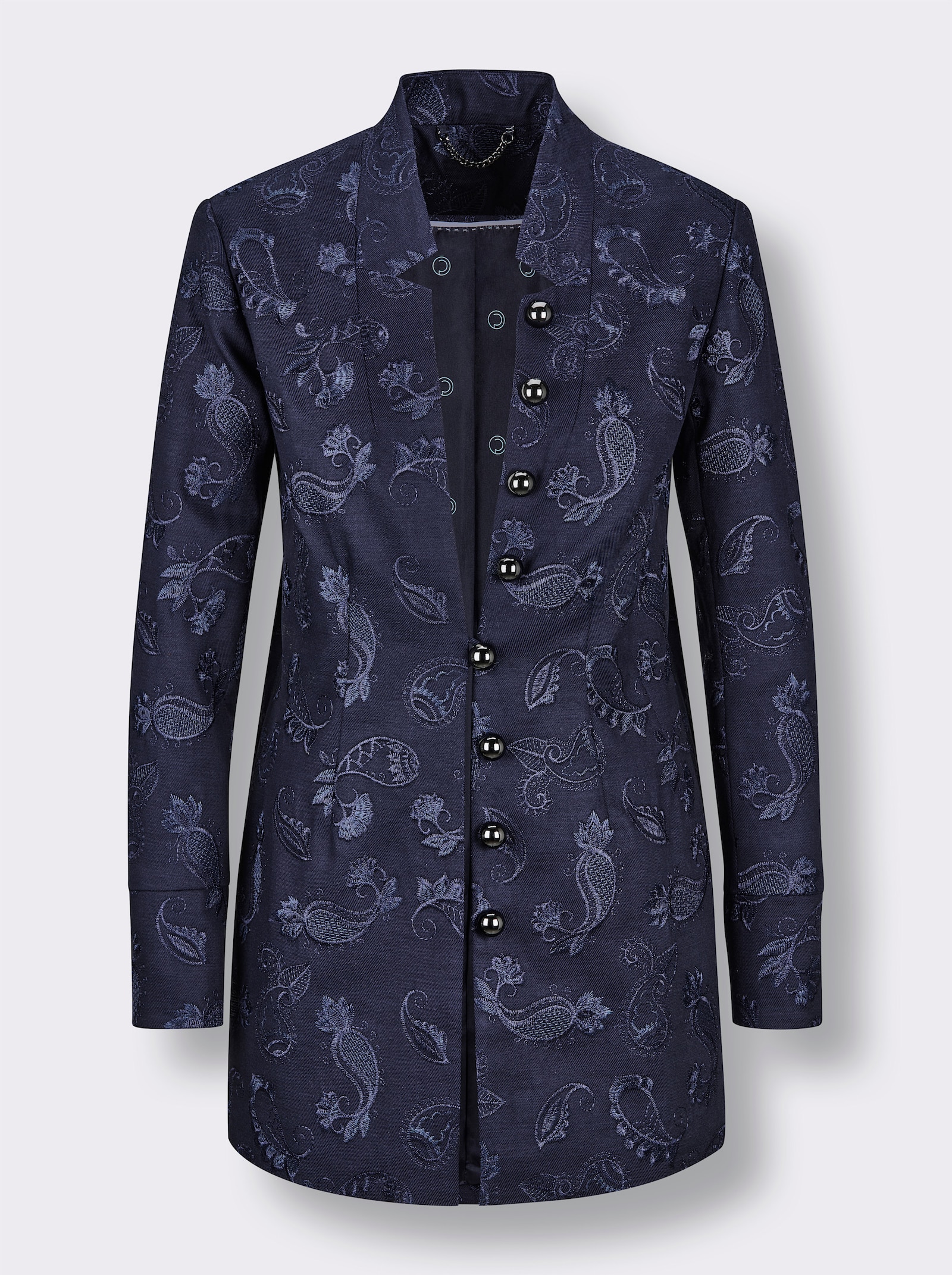 CREATION L PREMIUM Longblazer mit Paisley-Dessin - marine