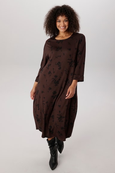 Aniston PLUS Jerseykleid - braun-schwarz