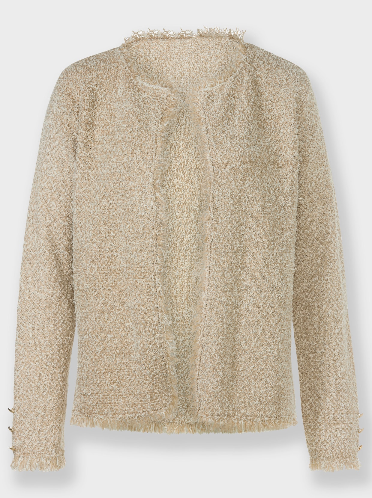 heine Strickjacke - beige-weiß-gemustert