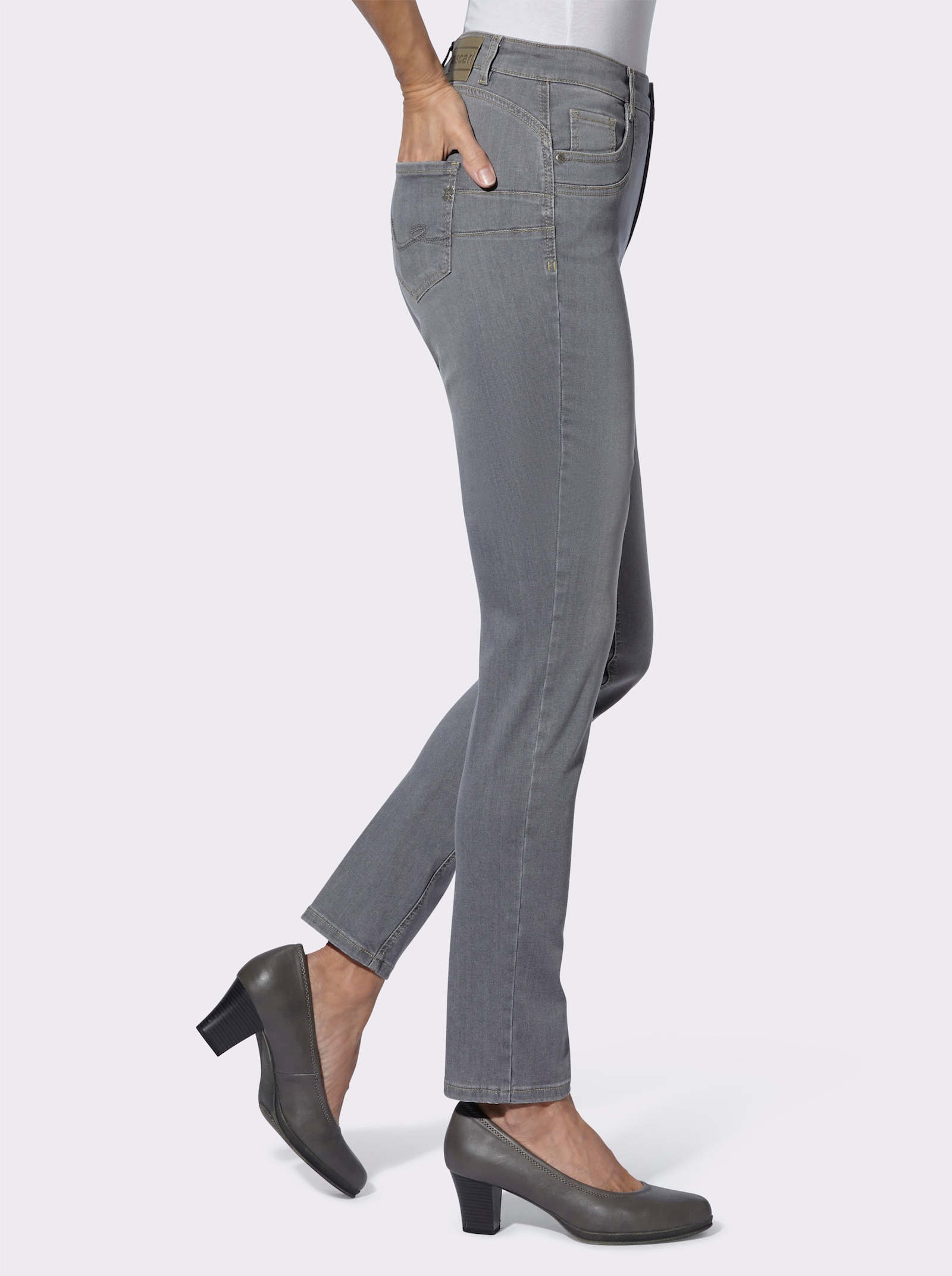 5-Pocket-Jeans in Magic-Stretch-Qualität - light grey-denim