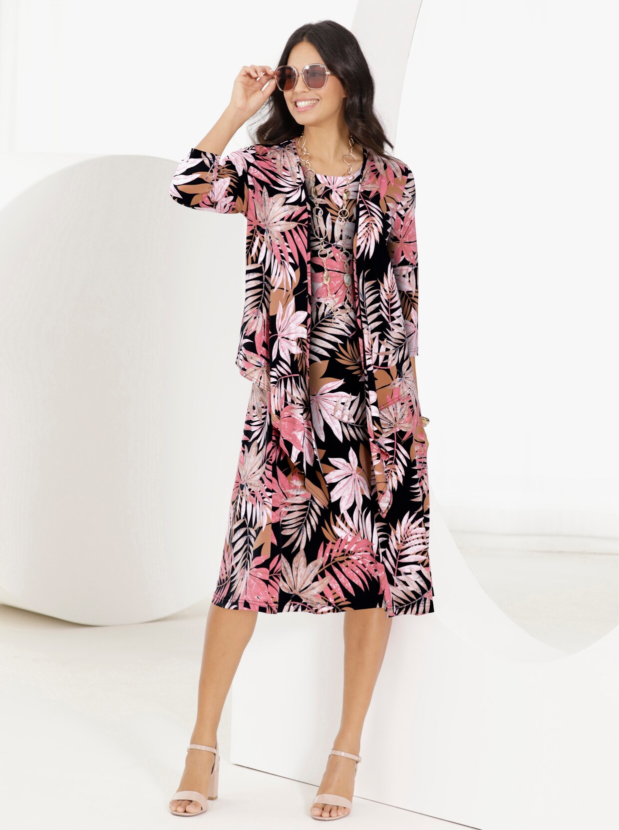 Shirtjacke - puder-sesam-bedruckt