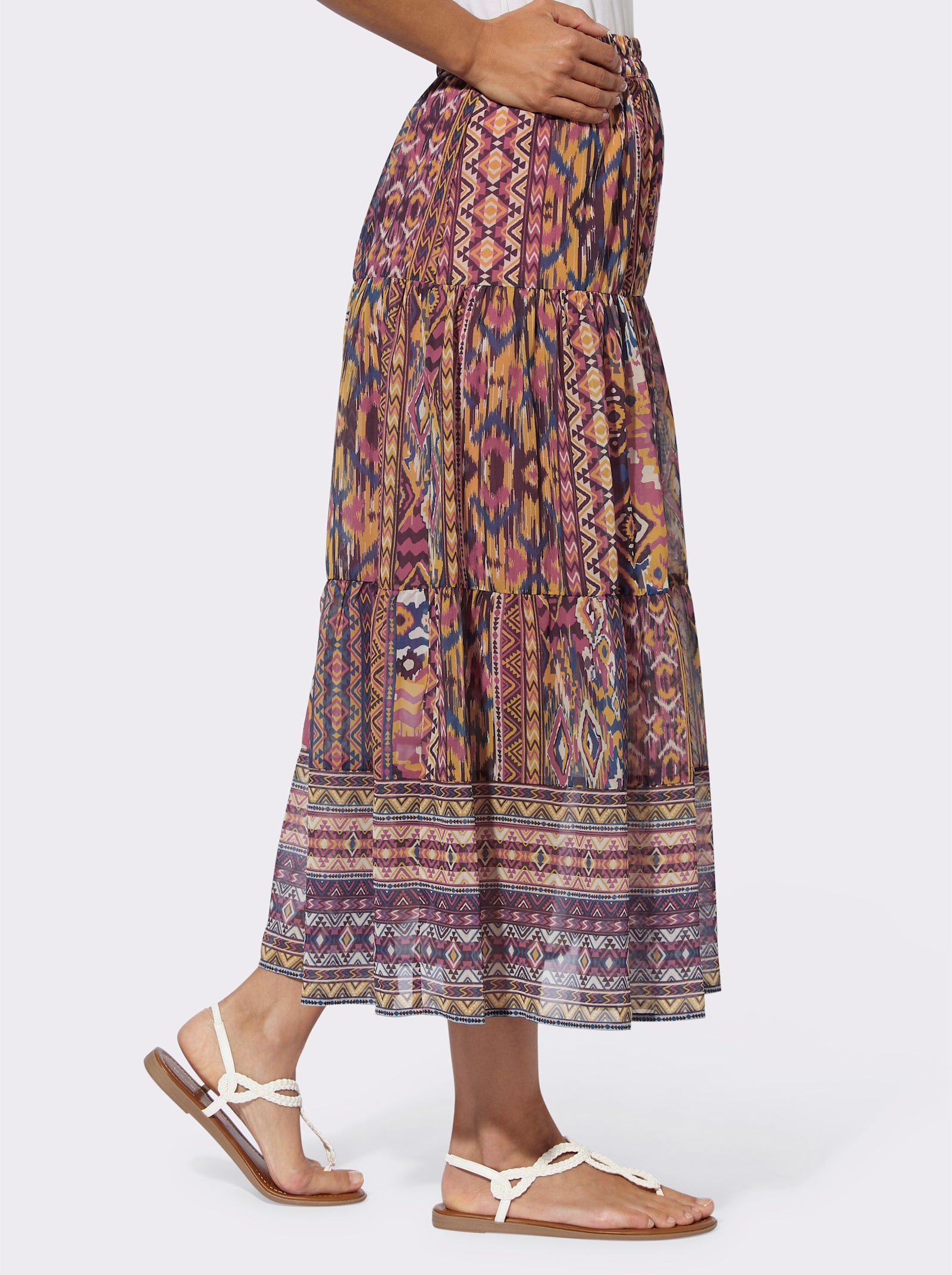 Stufenrock im Ethno-Print - erika-bedruckt