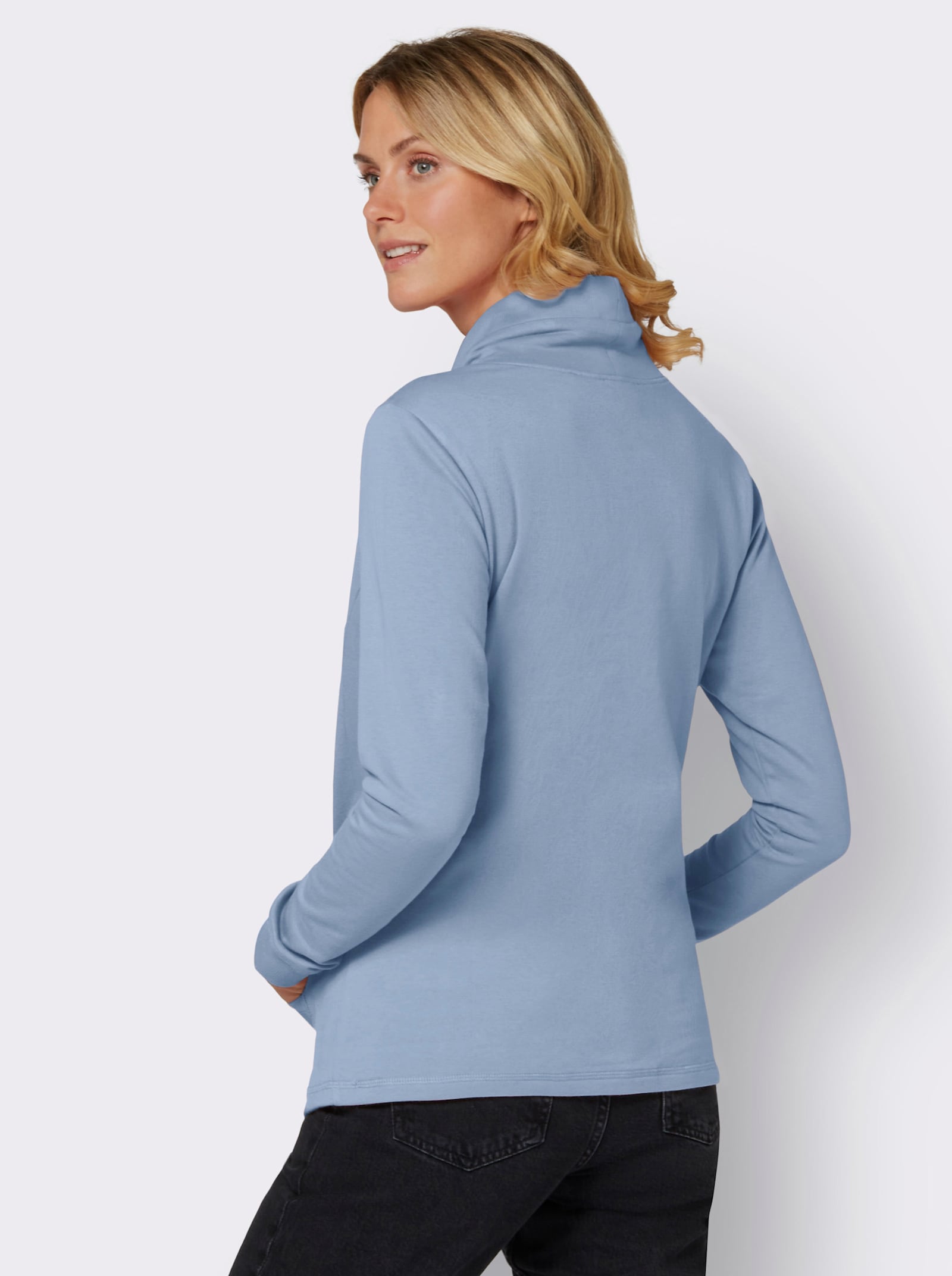 Sweatshirt mit Känguru-Tasche - bleu
