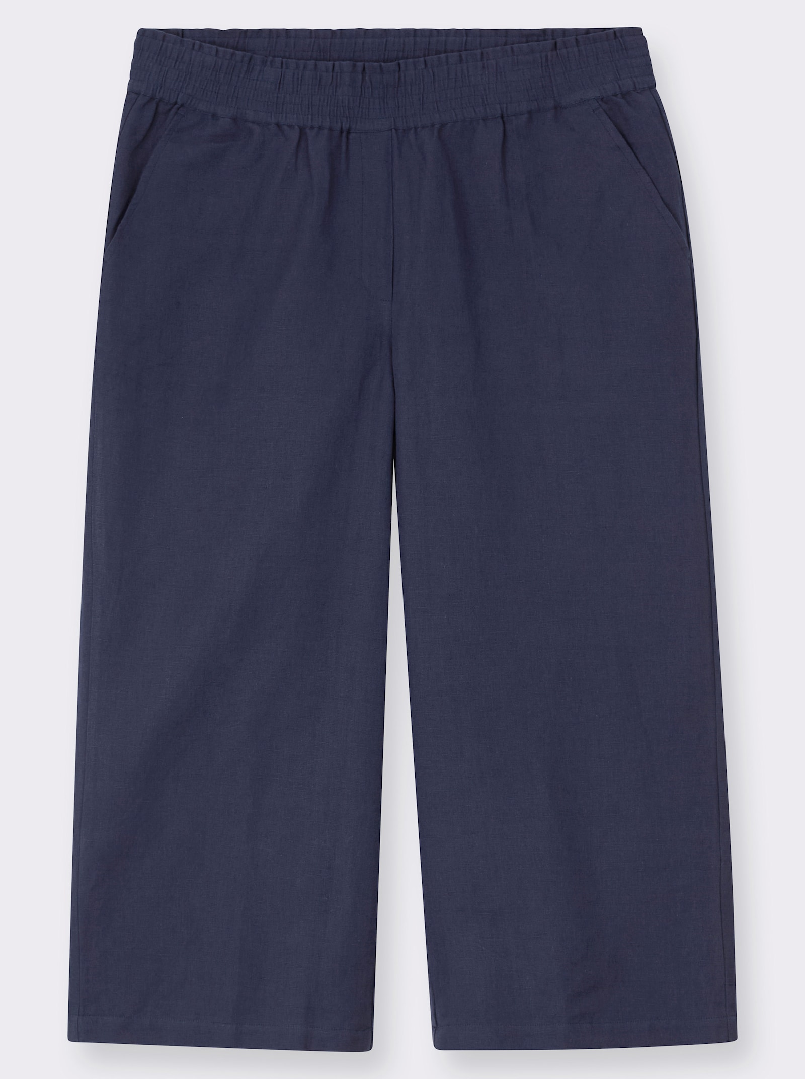 Culotte mit Leinen-Anteil - marine