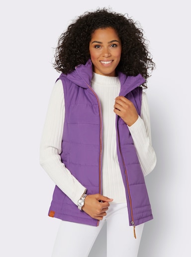2-in-1-Jacke mit abzippbaren Ärmeln - lila
