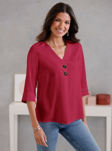 Comfortabele blouse - donkerrood