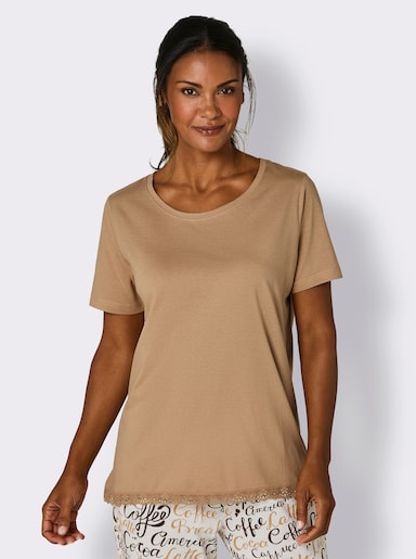wäschepur Schlafanzug-Shirt - camel