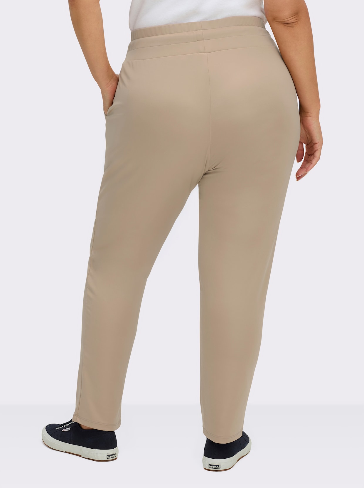 Schlupfhose in Stretch-Qualität - beige