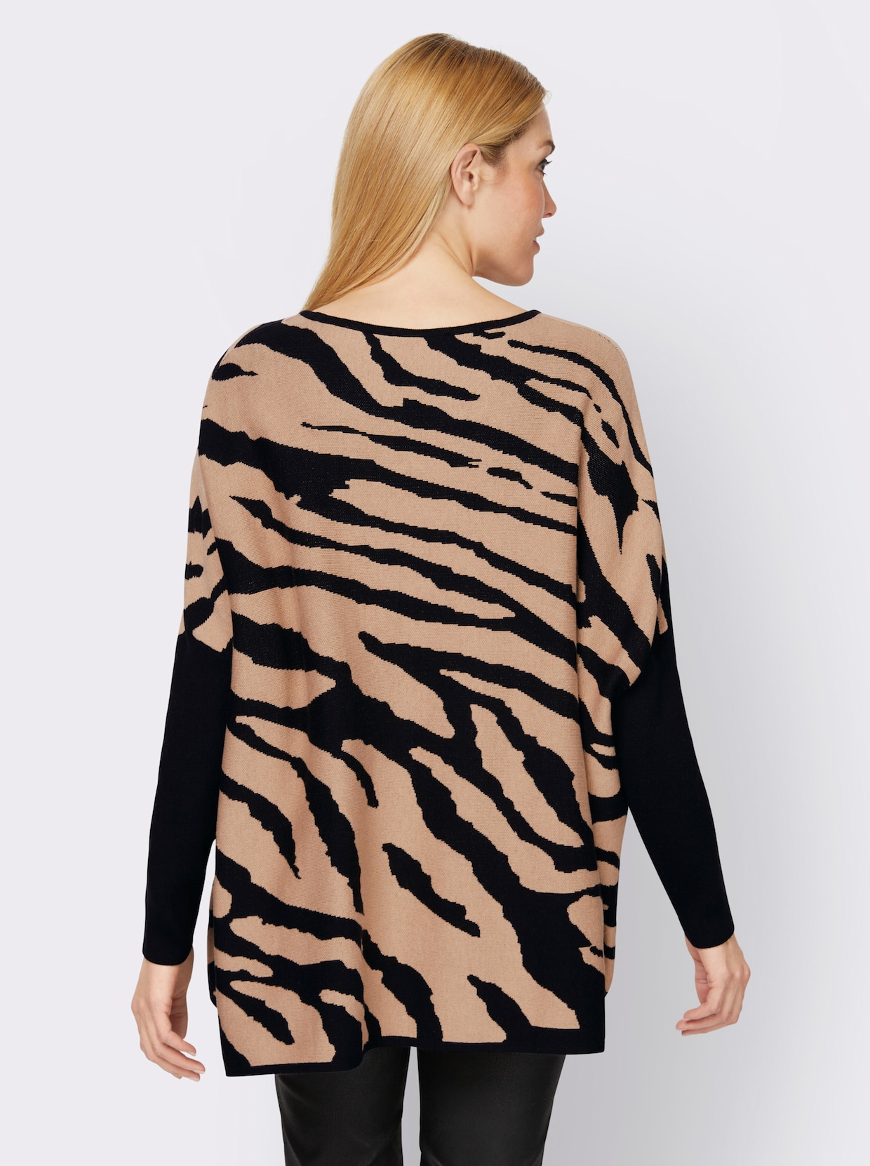 heine Pullover - zwart/beige gedessineerd