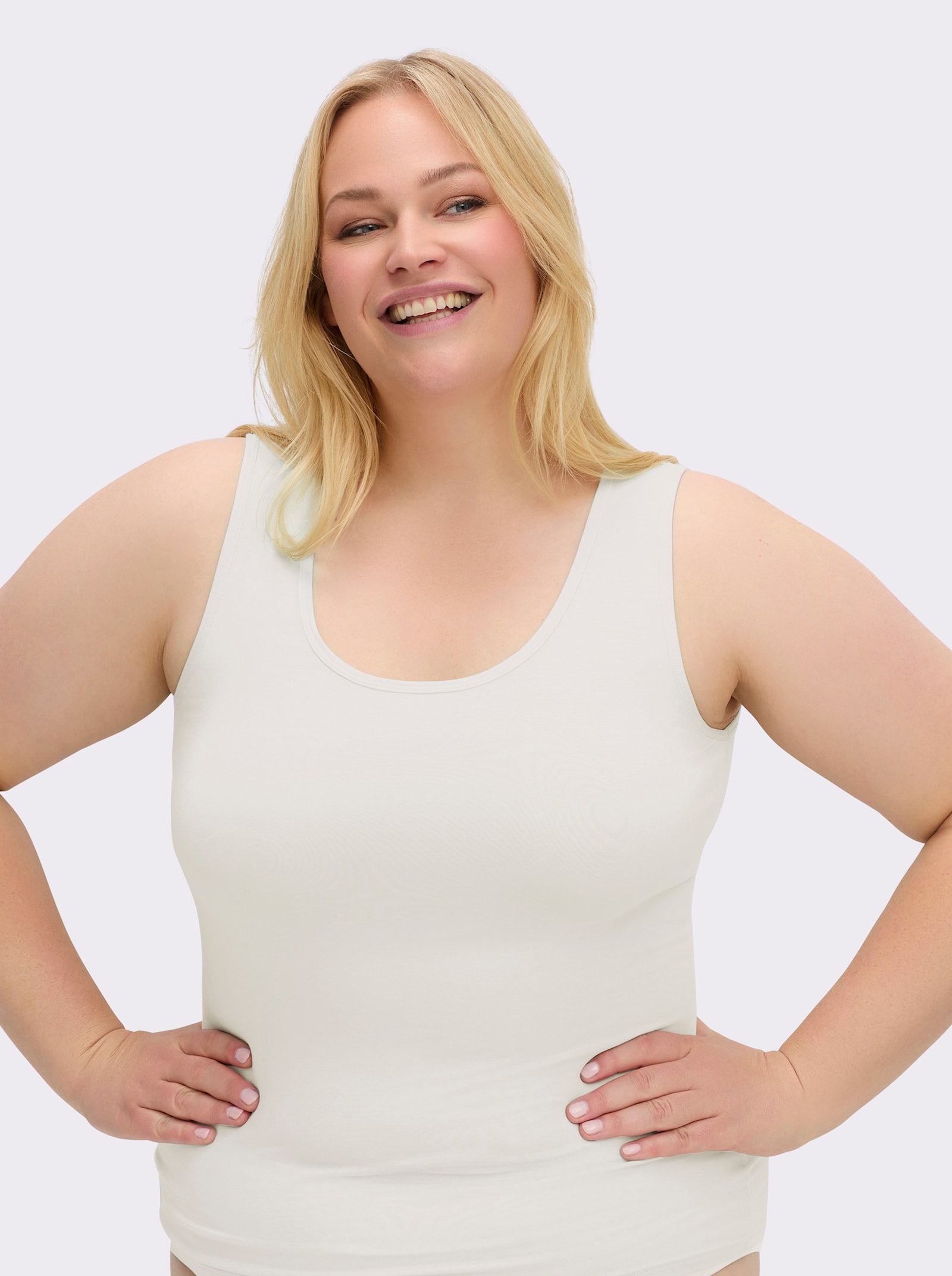 Nina von C. Achselhemd im Doppelpack - champagner