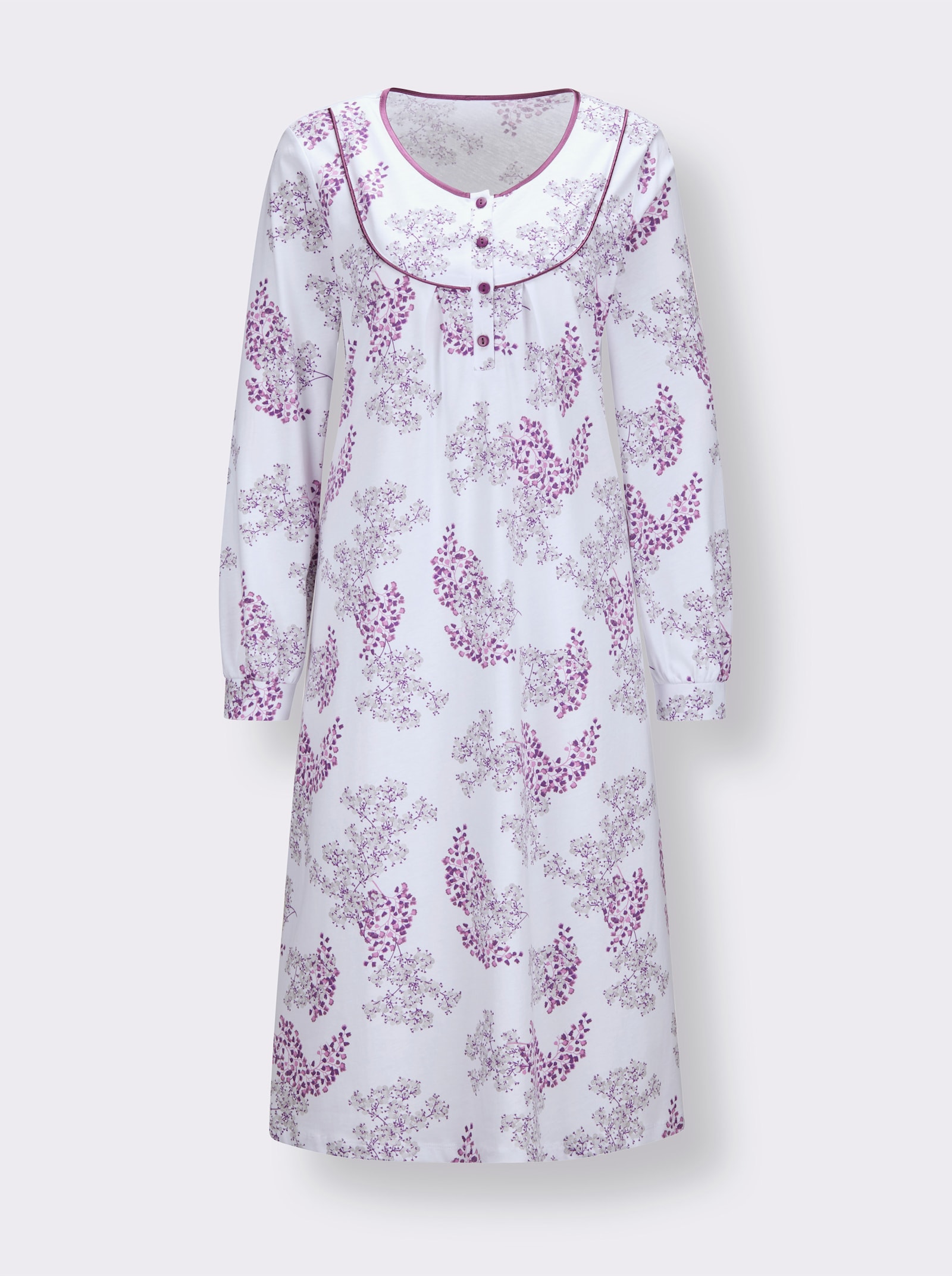 wäschepur Nachthemd - wit/orchidee