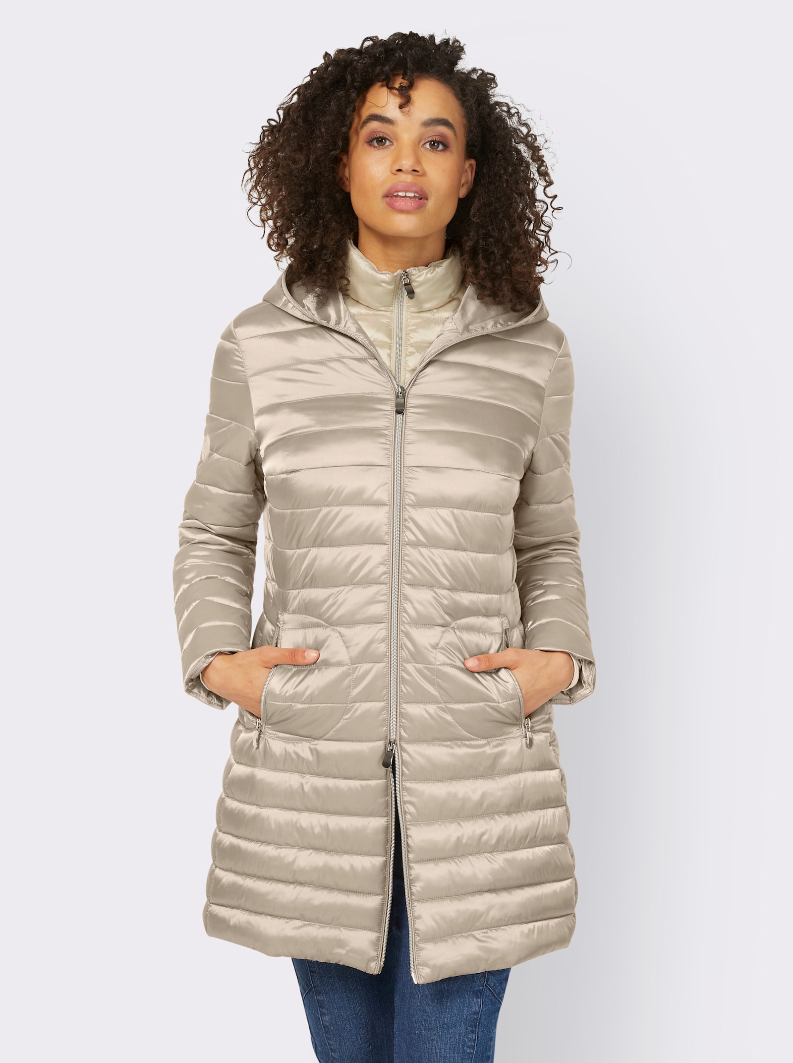 heine Steppjacke mit herausnehmbarem Einsatz - sesam-elfenbein