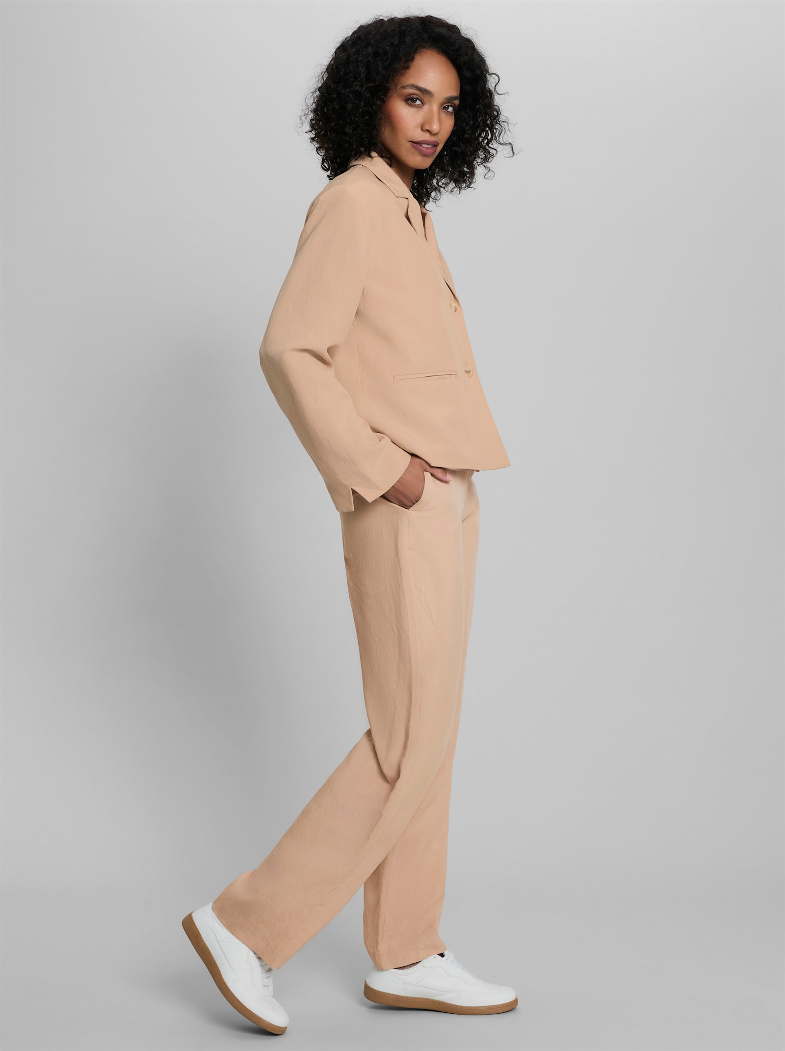 heine Hosenanzug mit Leinen - beige