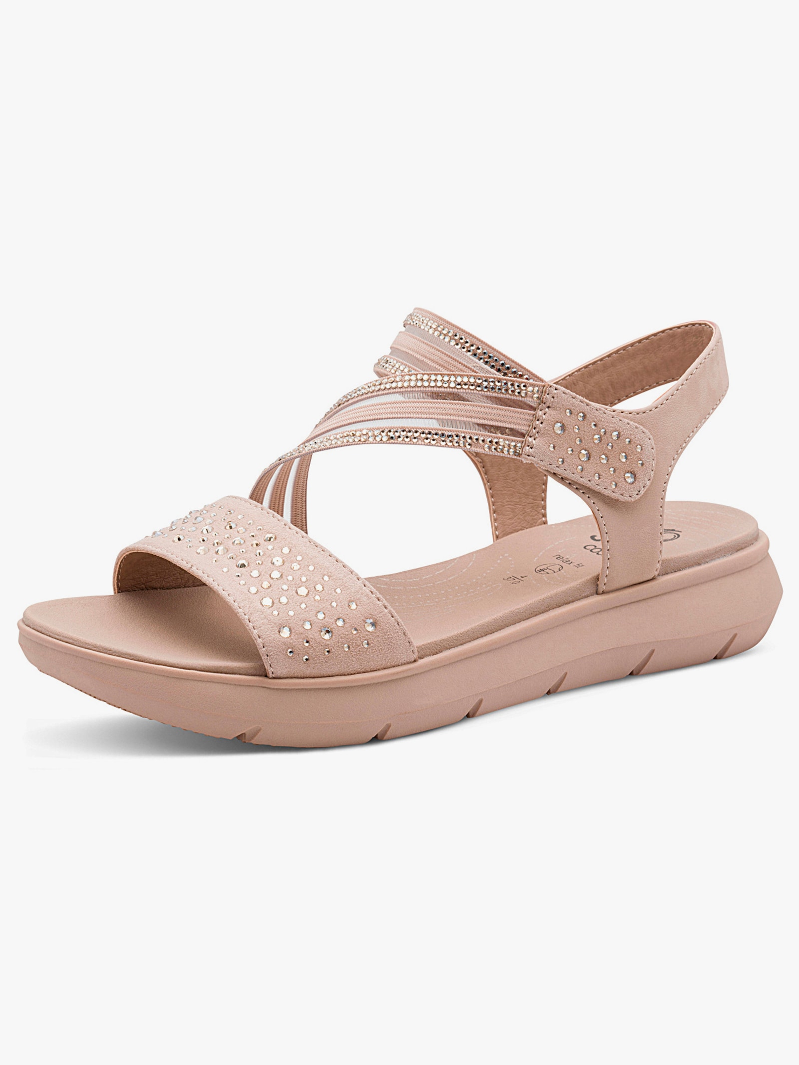 Jana Sandalette mit Perforation - puder