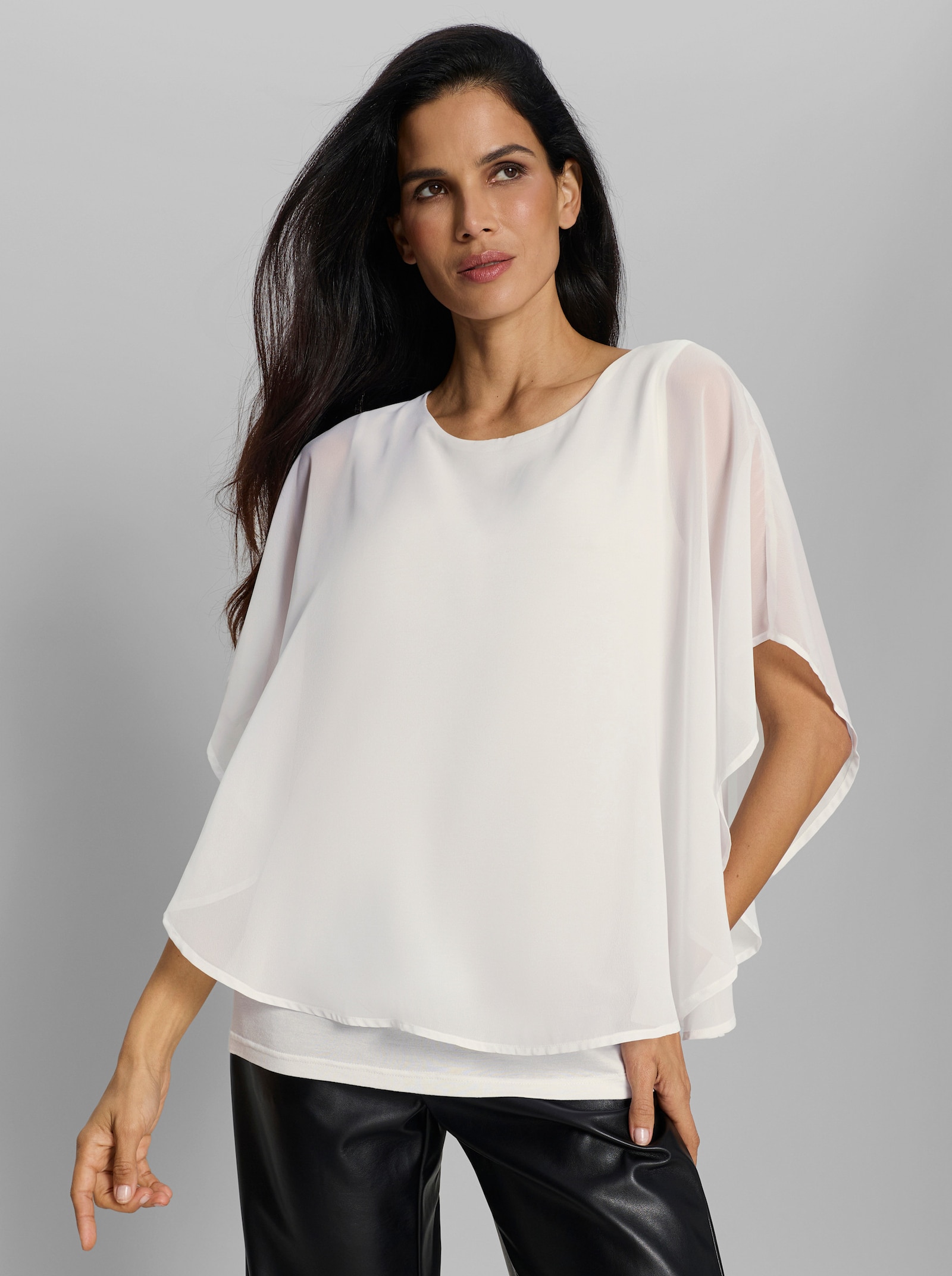heine Schlupfbluse mit fixiertem Top - ecru
