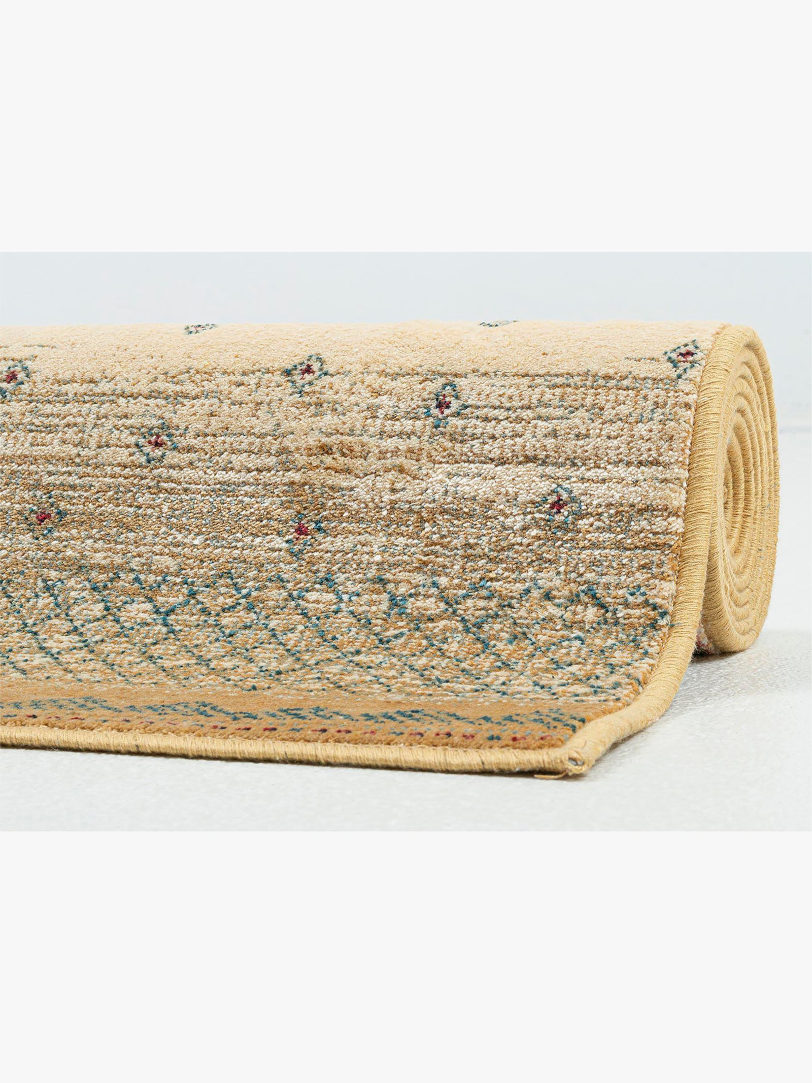 Theko Teppich - beige-gemustert